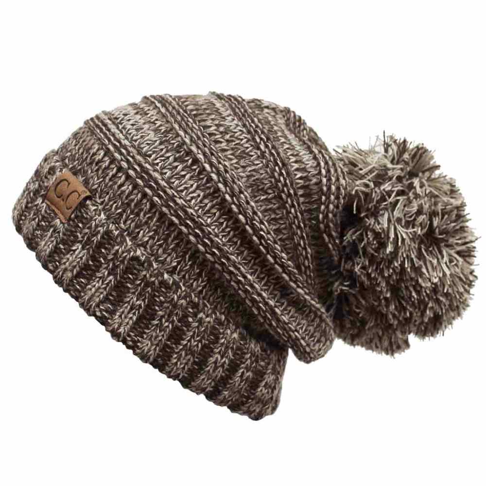 C.C Oversize Tricolor Beanie