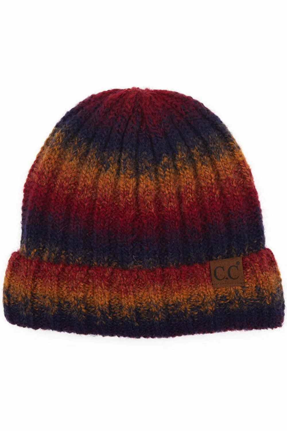C.C Ombre Knit Beanie With Cuff