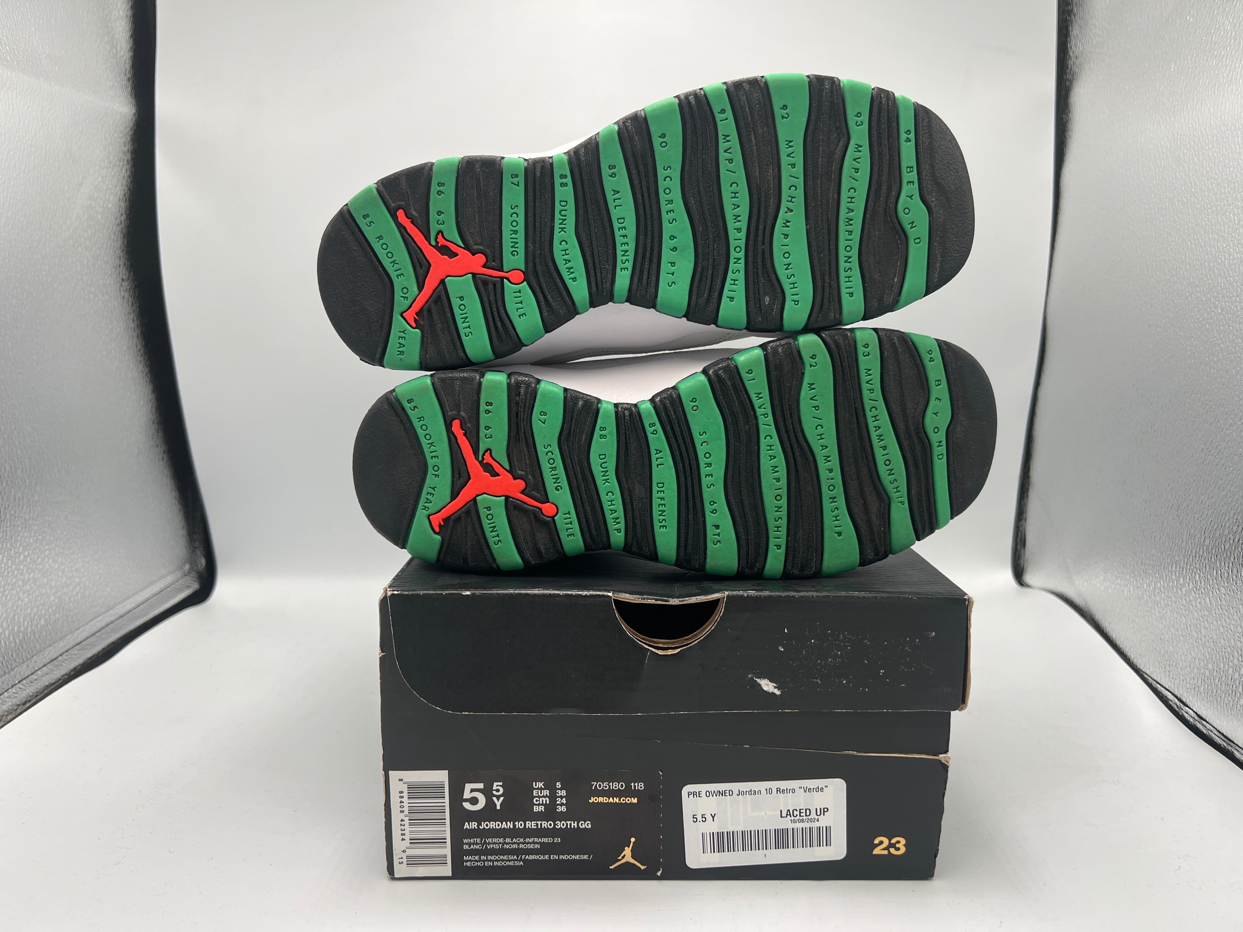 PRE OWNED Jordan 10 Retro "Verde" (GS)