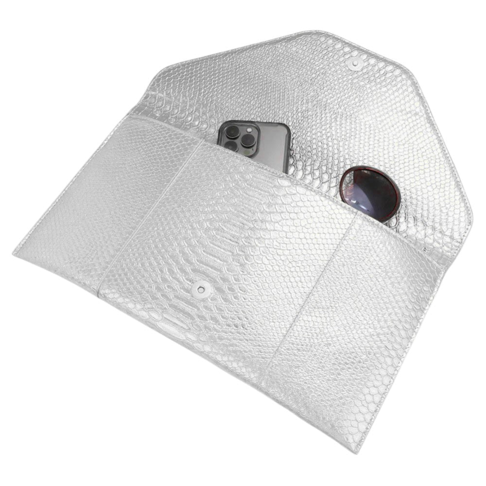 Snake Skin Patterned Envelope Clutch / Shoulder Bag