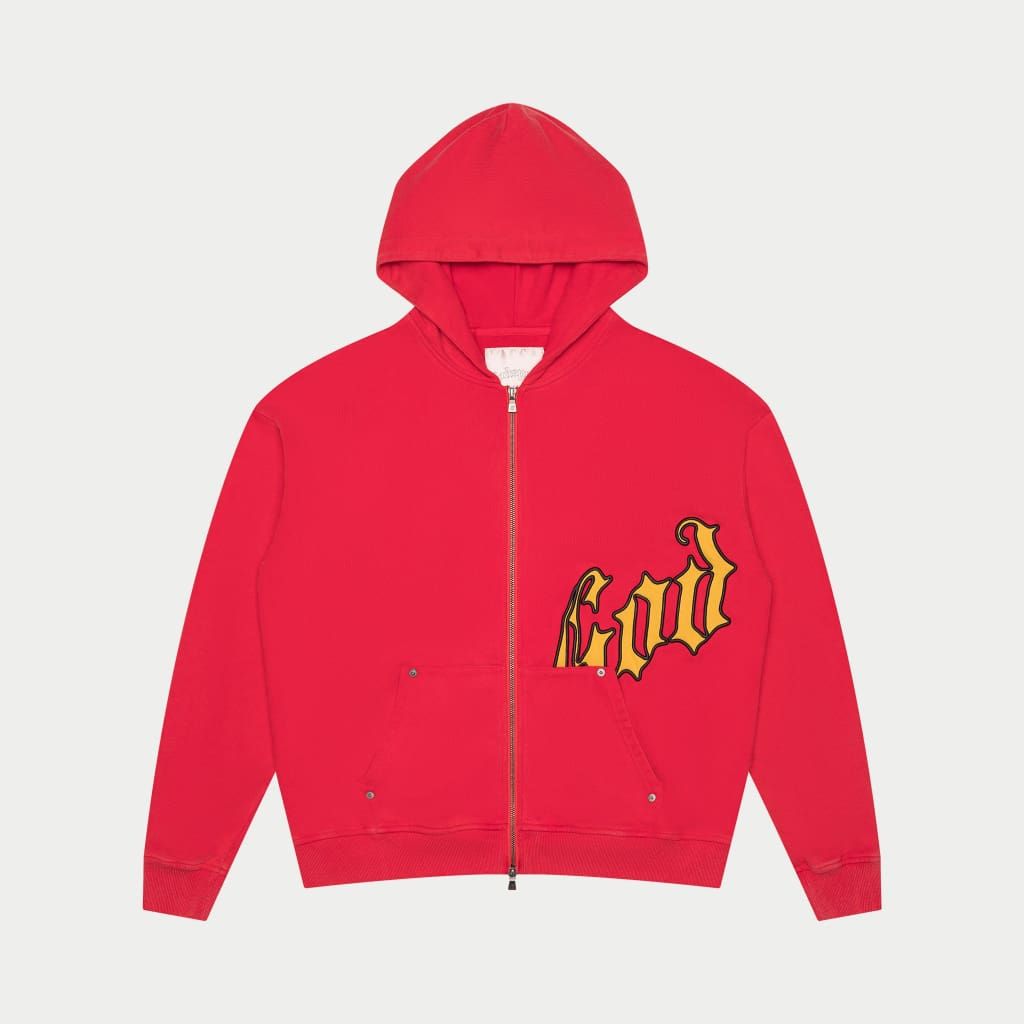 GODSPEED OG Logo ZIP Hoodie V2 Red/Yellow