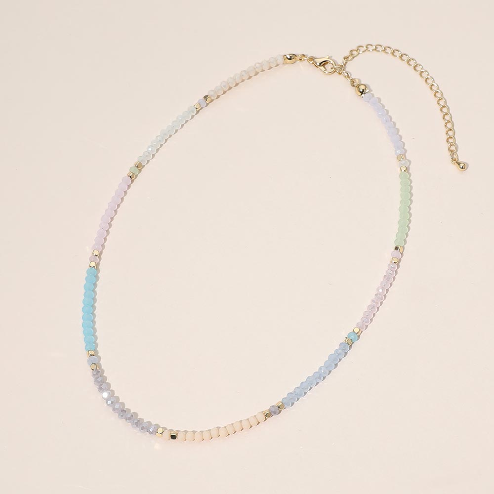 Faceted Beaded Choker Necklace
