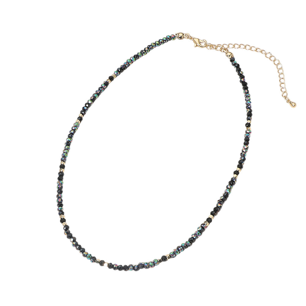 Faceted Beaded Choker Necklace