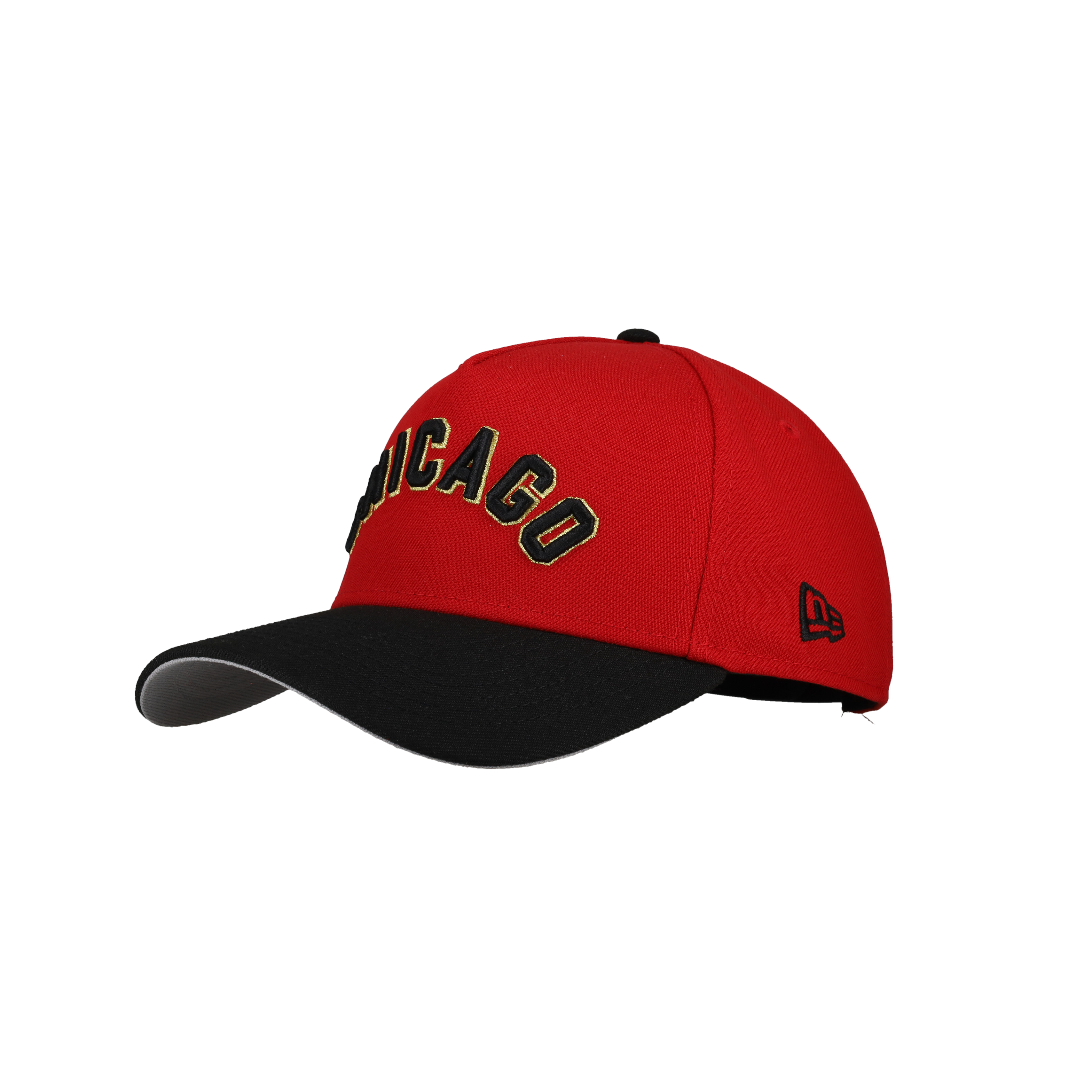 Chicago White Sox 9Forty A Frame Snapback Hat (Black/Red/Gold)