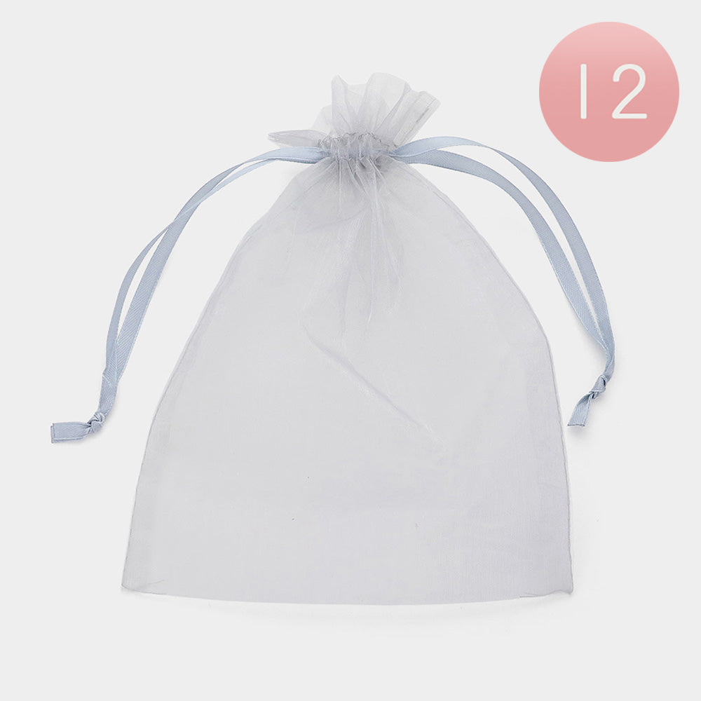 12PCS - Organza Drawstring Gift Bags