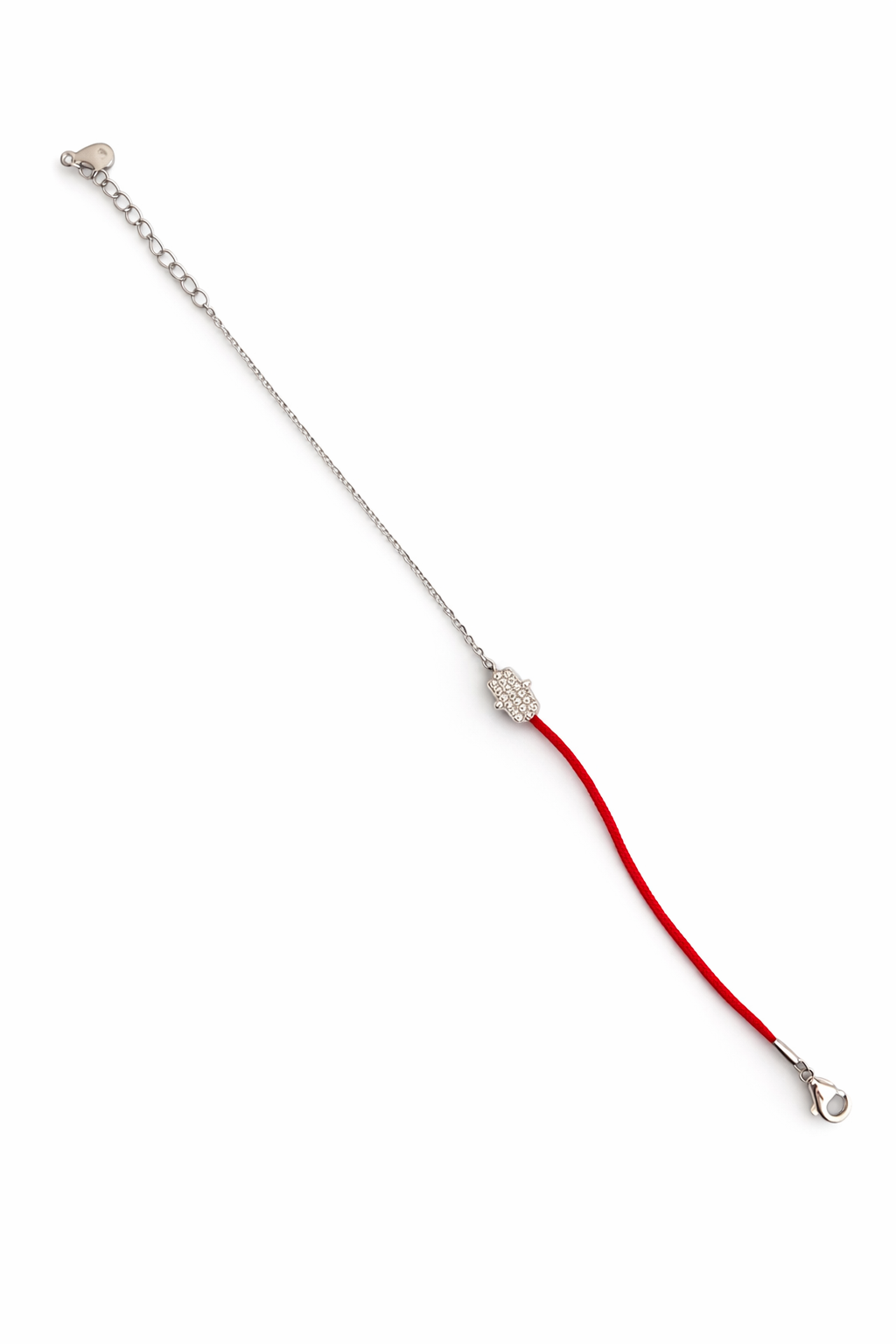 Kira CZ Hamsa Red cord Bracelet