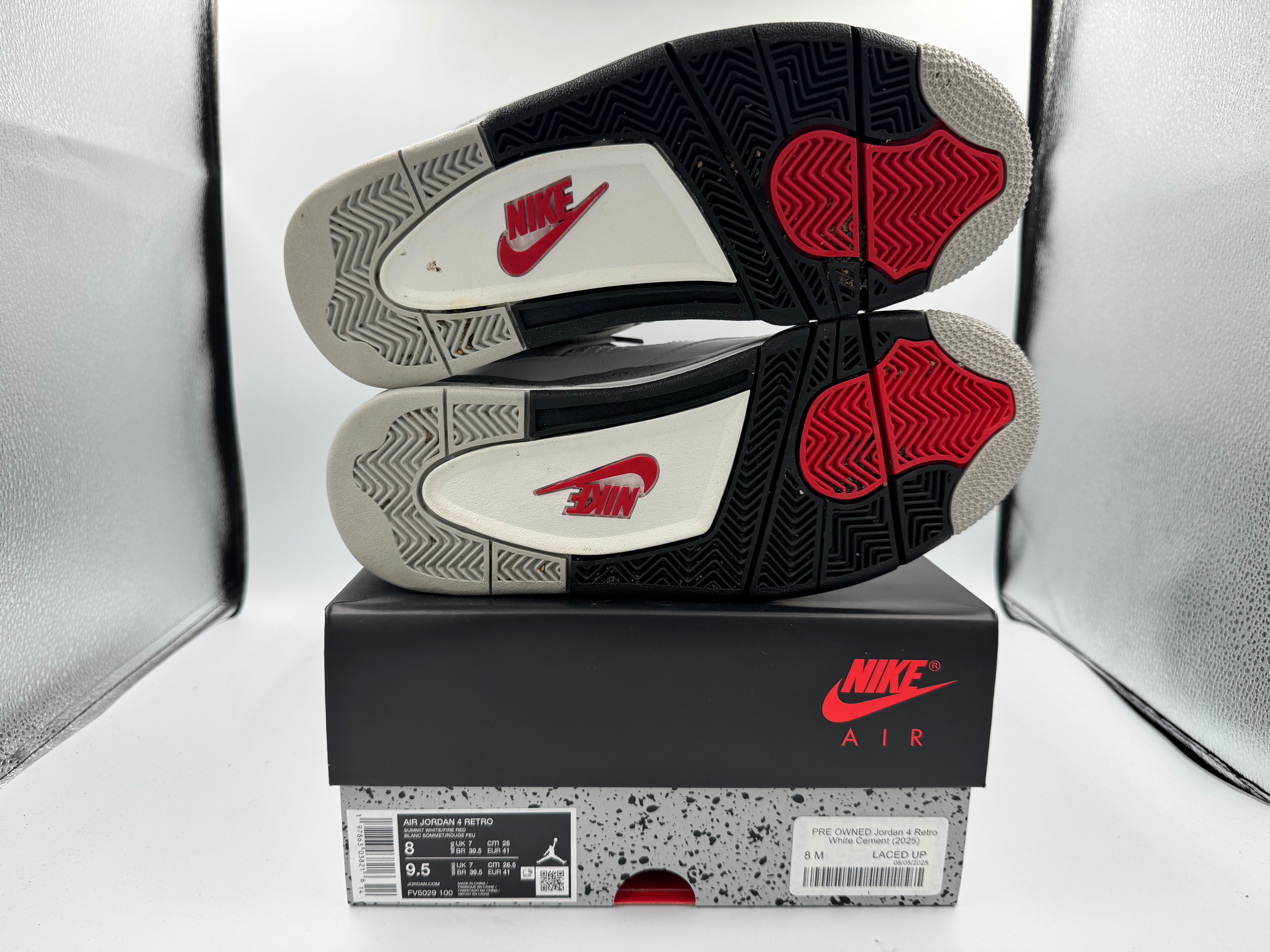 PRE OWNED Jordan 4 Retro White Cement (2025)