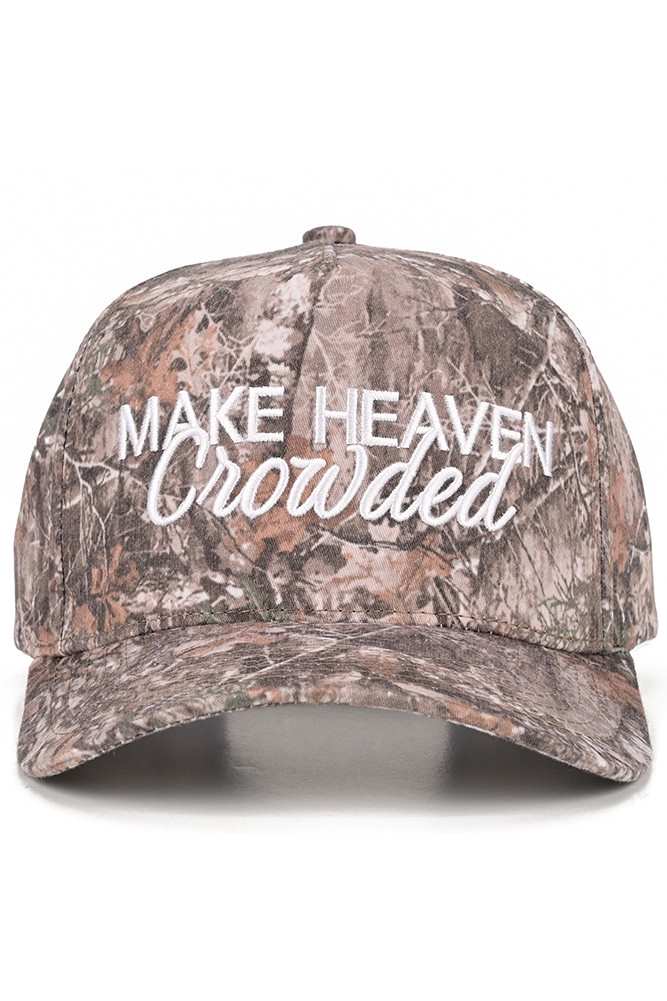C.C MAKE HEAVEN CROWDED Letter Embroidered Trucker Hat