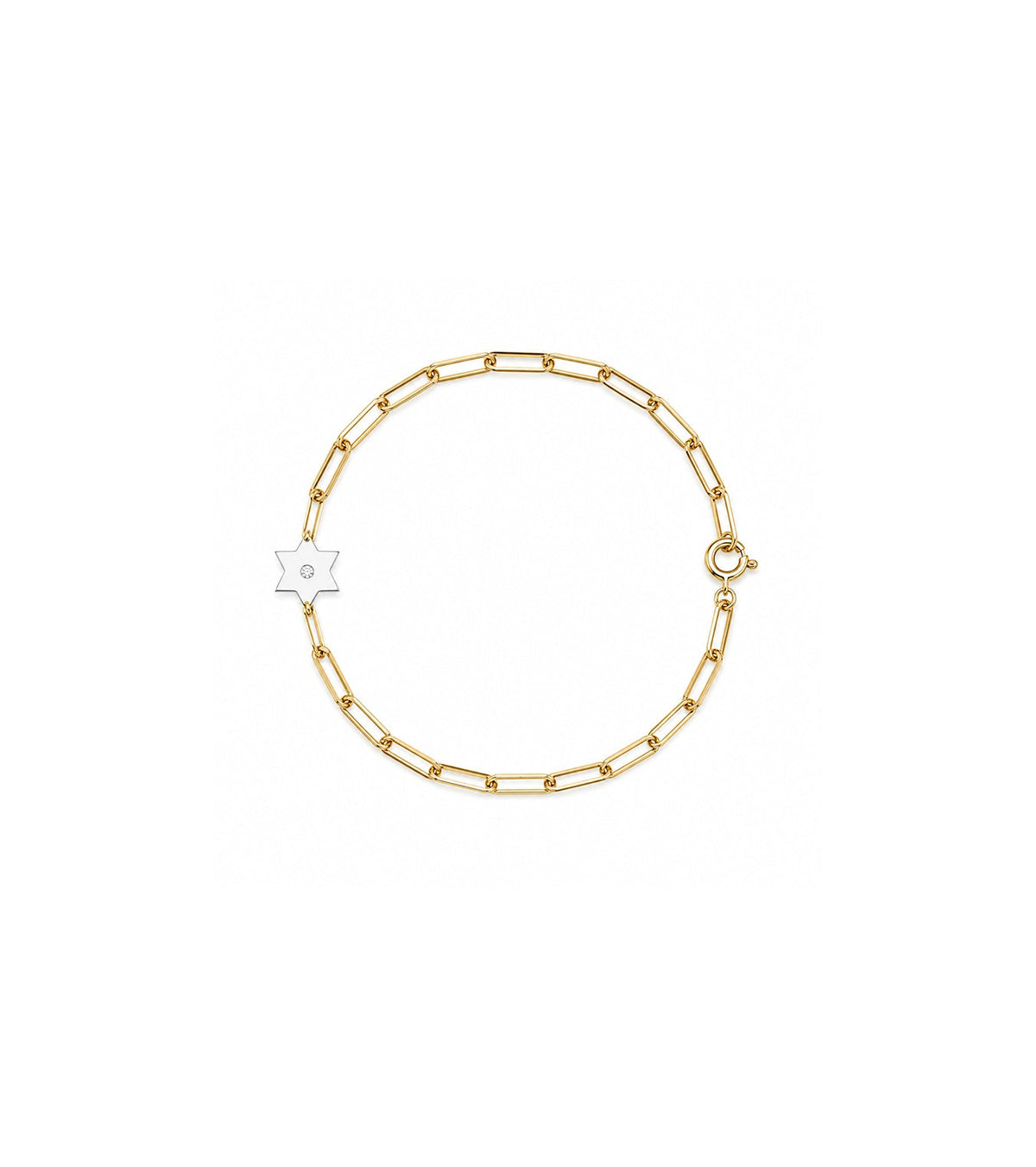 Dani Star of David Diamond Paperclip Bracelet | Anklet