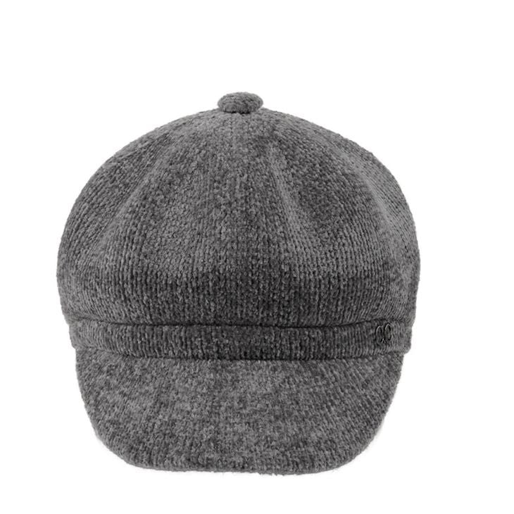 C.C Solid Knitted Newsboy Cap Winter Hat