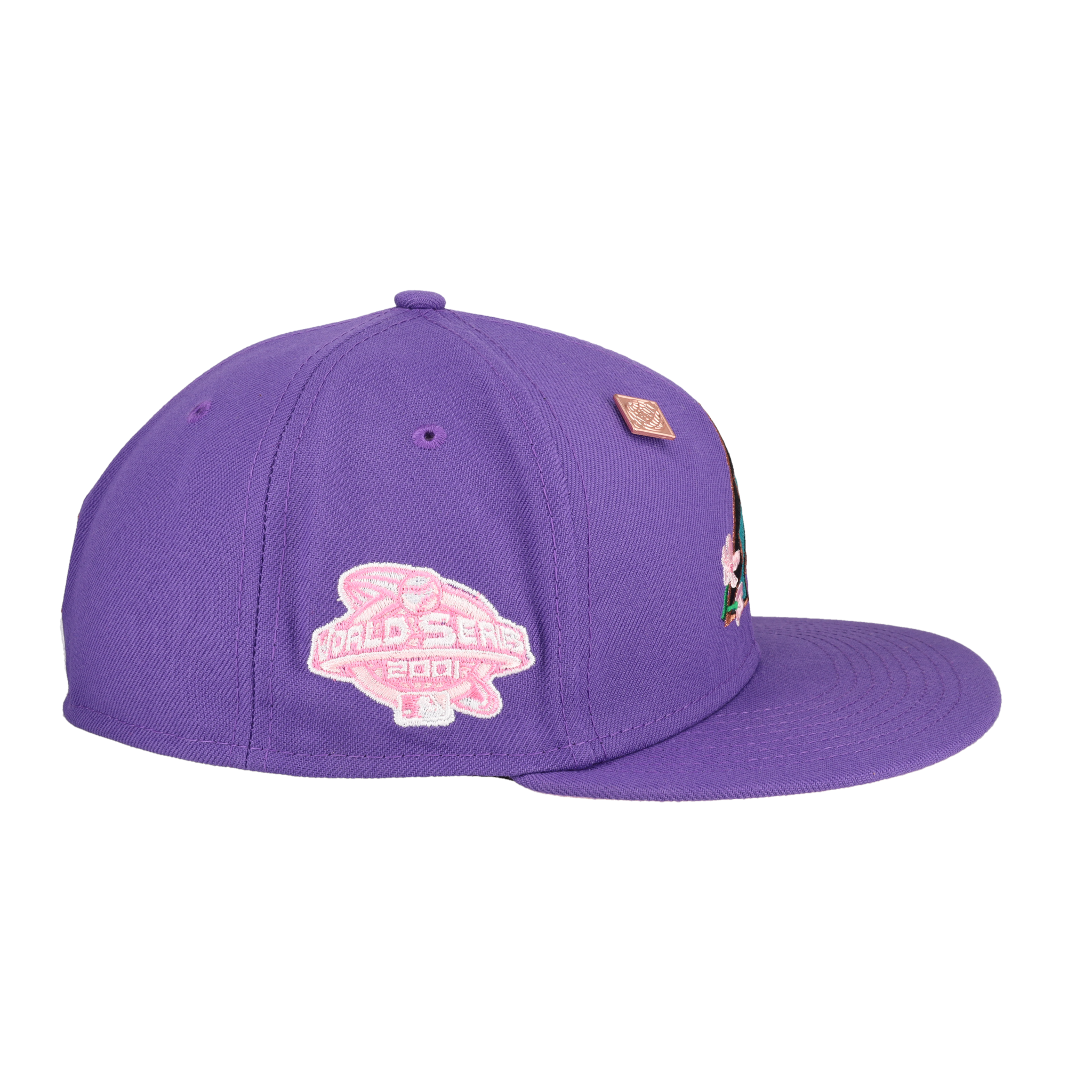 Arizona Diamondbacks Side Patch Bloom 2001 World Series Patch Fitted Hat