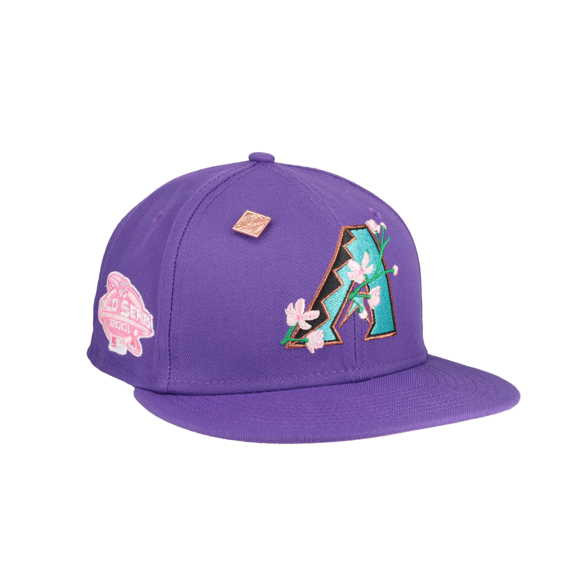 Arizona Diamondbacks Side Patch Bloom 2001 World Series Patch Fitted Hat
