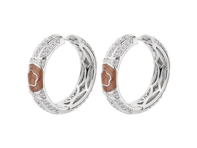 Dancing Daisy Earrings — Pavé Flower Huggie
