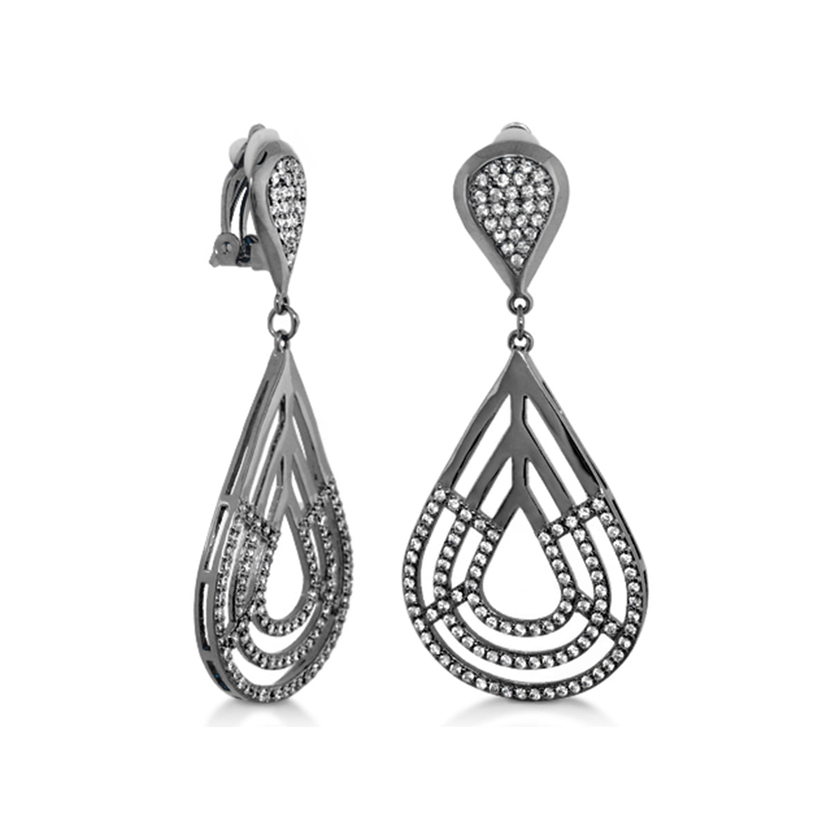 Orbital — Pavé Teardrop Clip