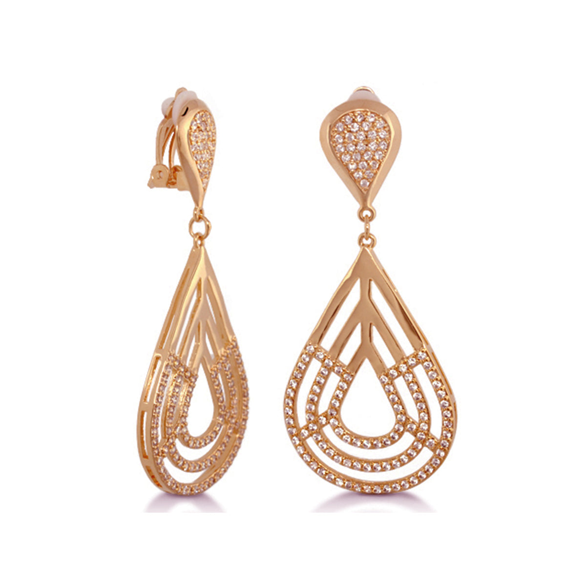 Orbital — Pavé Teardrop Clip