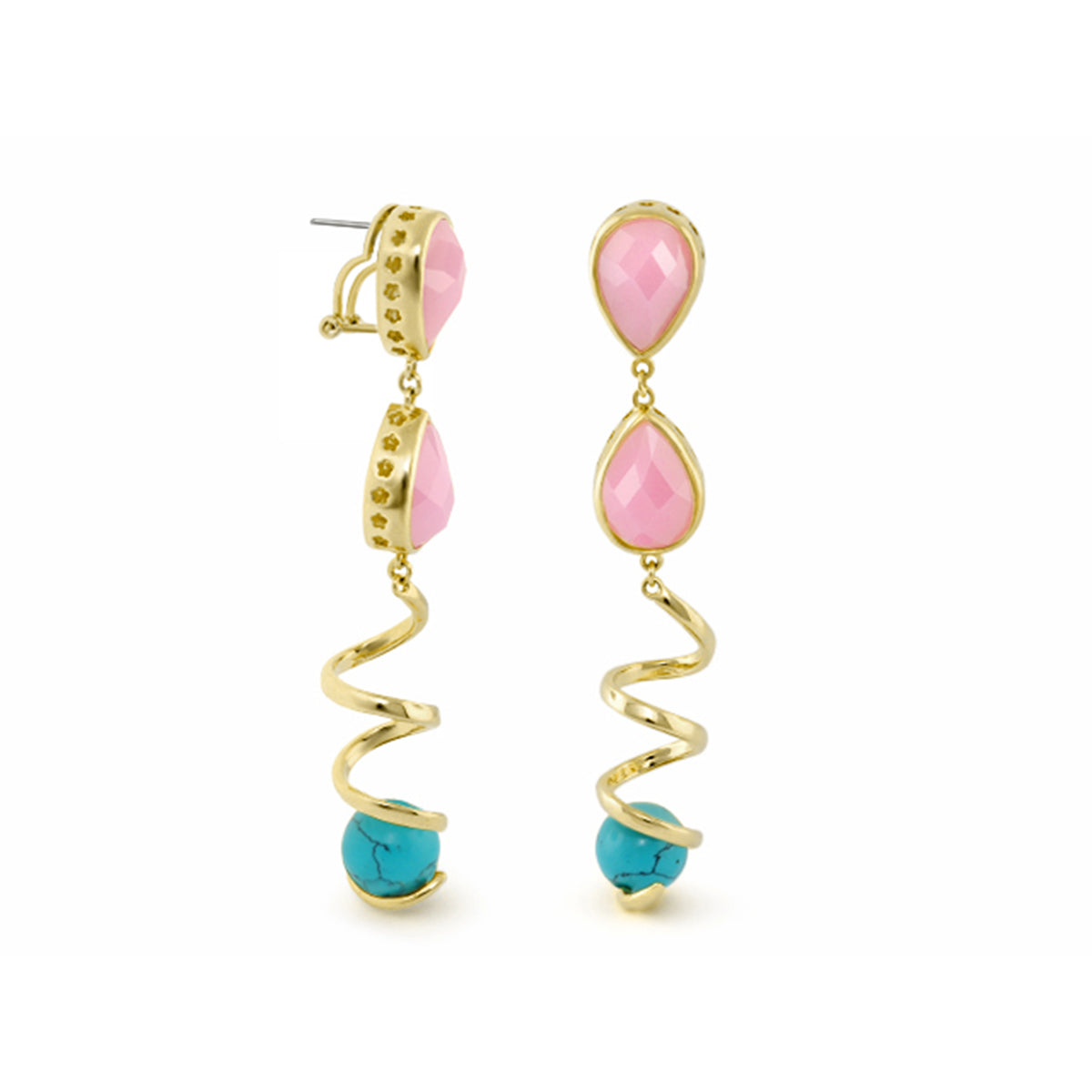 Orbital — Pink & Turquoise Spiral Drop