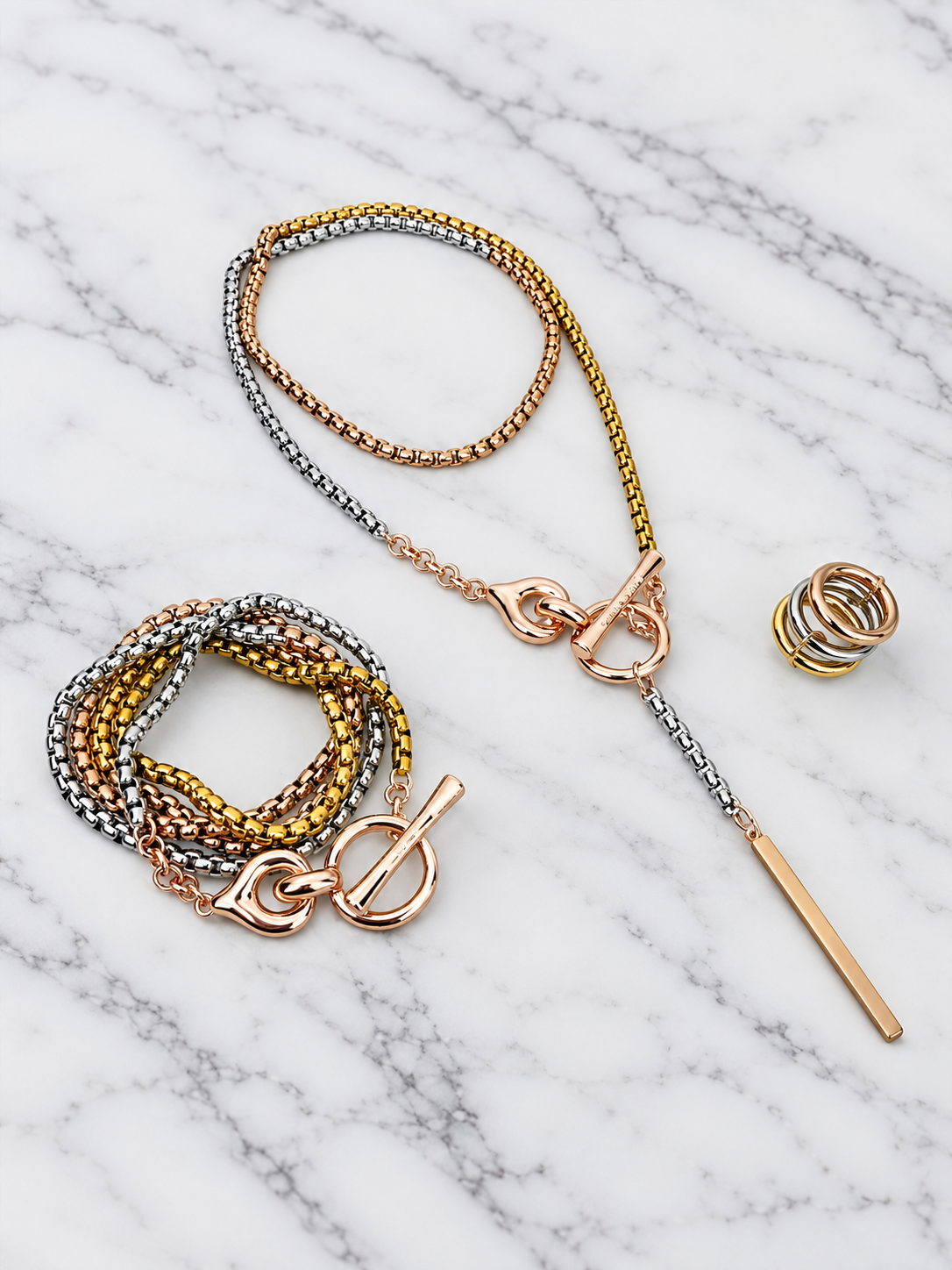 Verona 3 tones wrap around bracelet