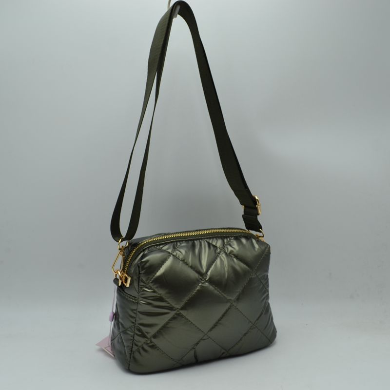 Quilted Puffer Crossbody Bag Shoulder Purse with Adjustable Strap