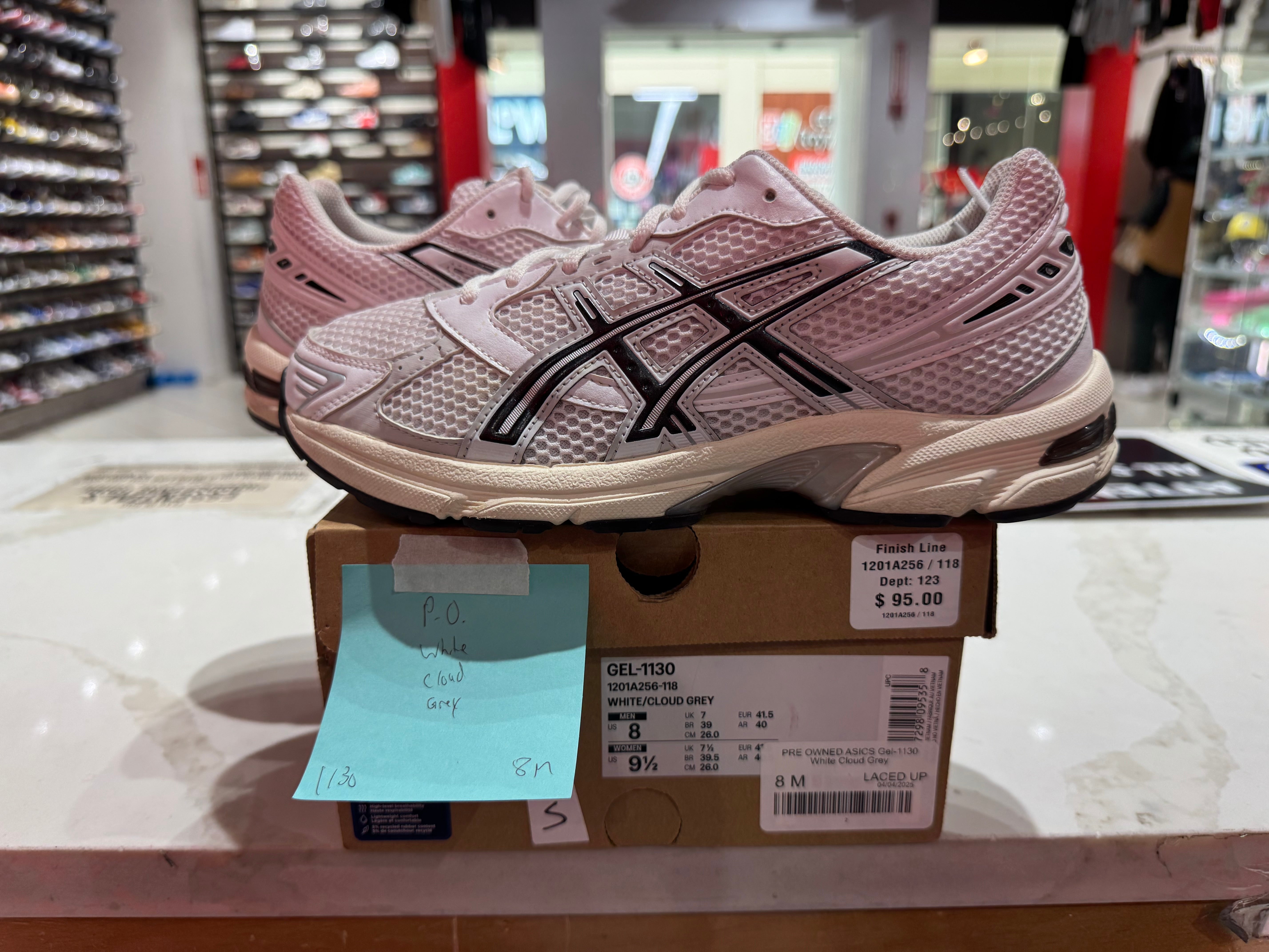 PRE OWNED ASICS Gel-1130 White Cloud Grey