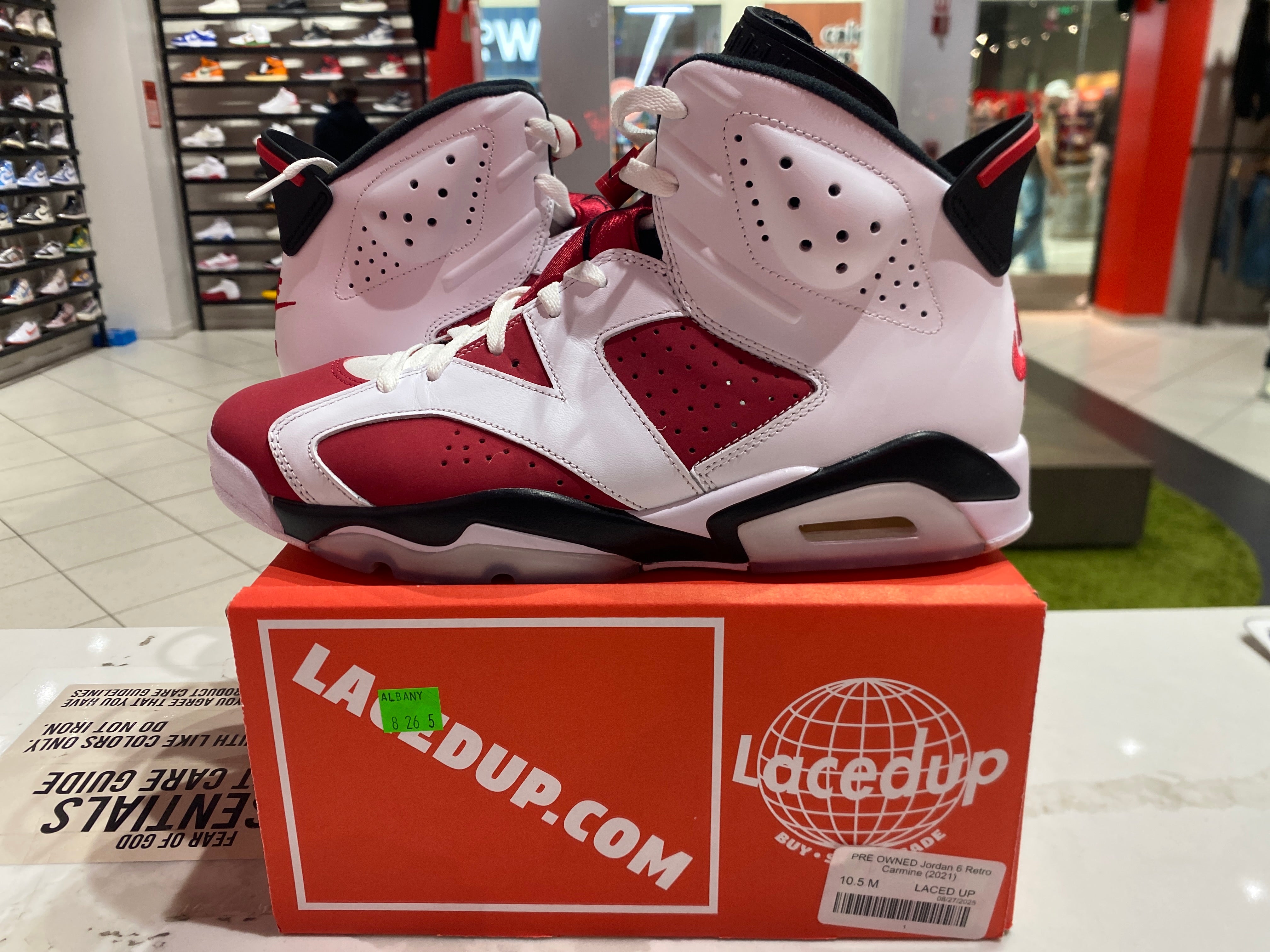 PRE OWNED Jordan 6 Retro Carmine (2021)