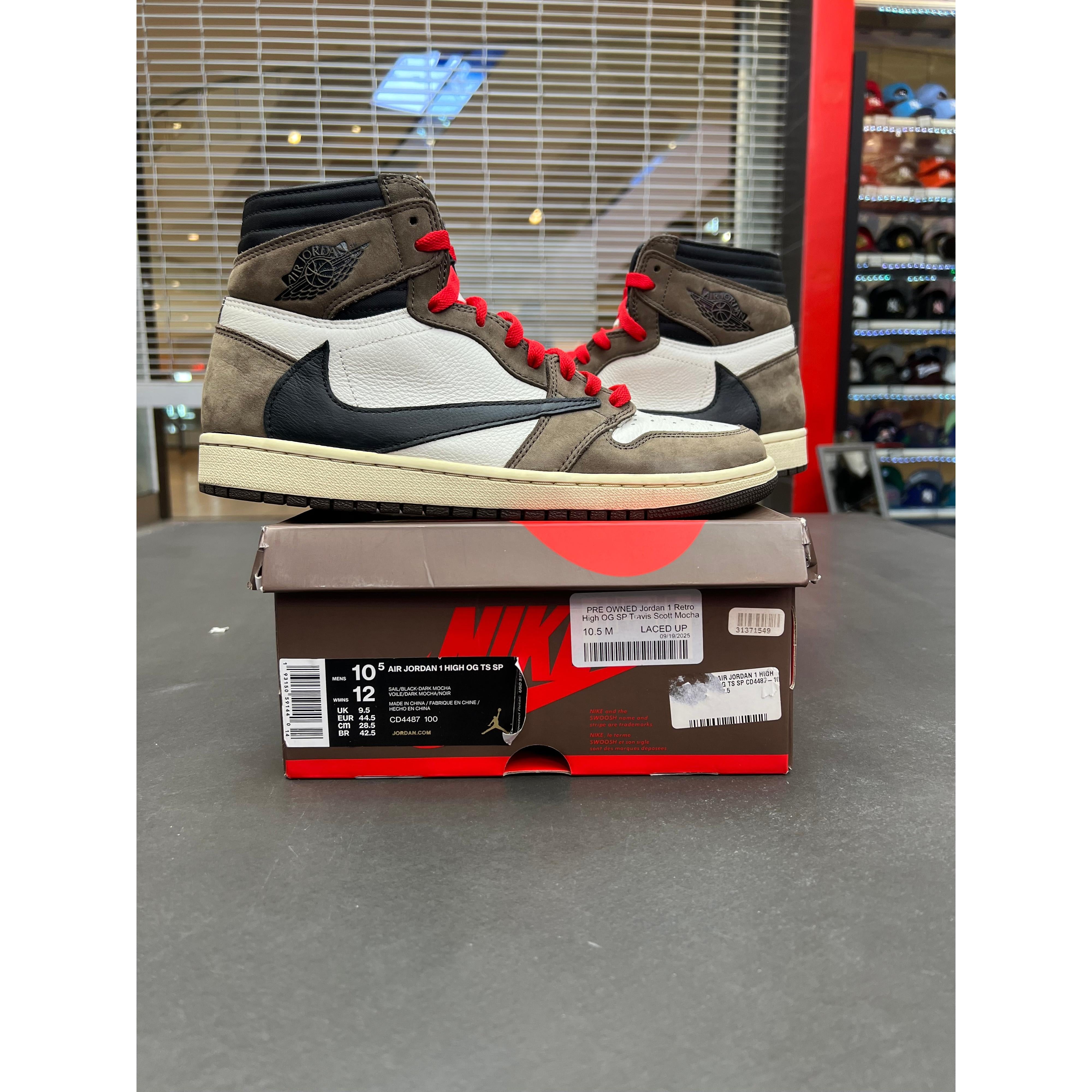PRE OWNED Jordan 1 Retro High OG SP Travis Scott Mocha