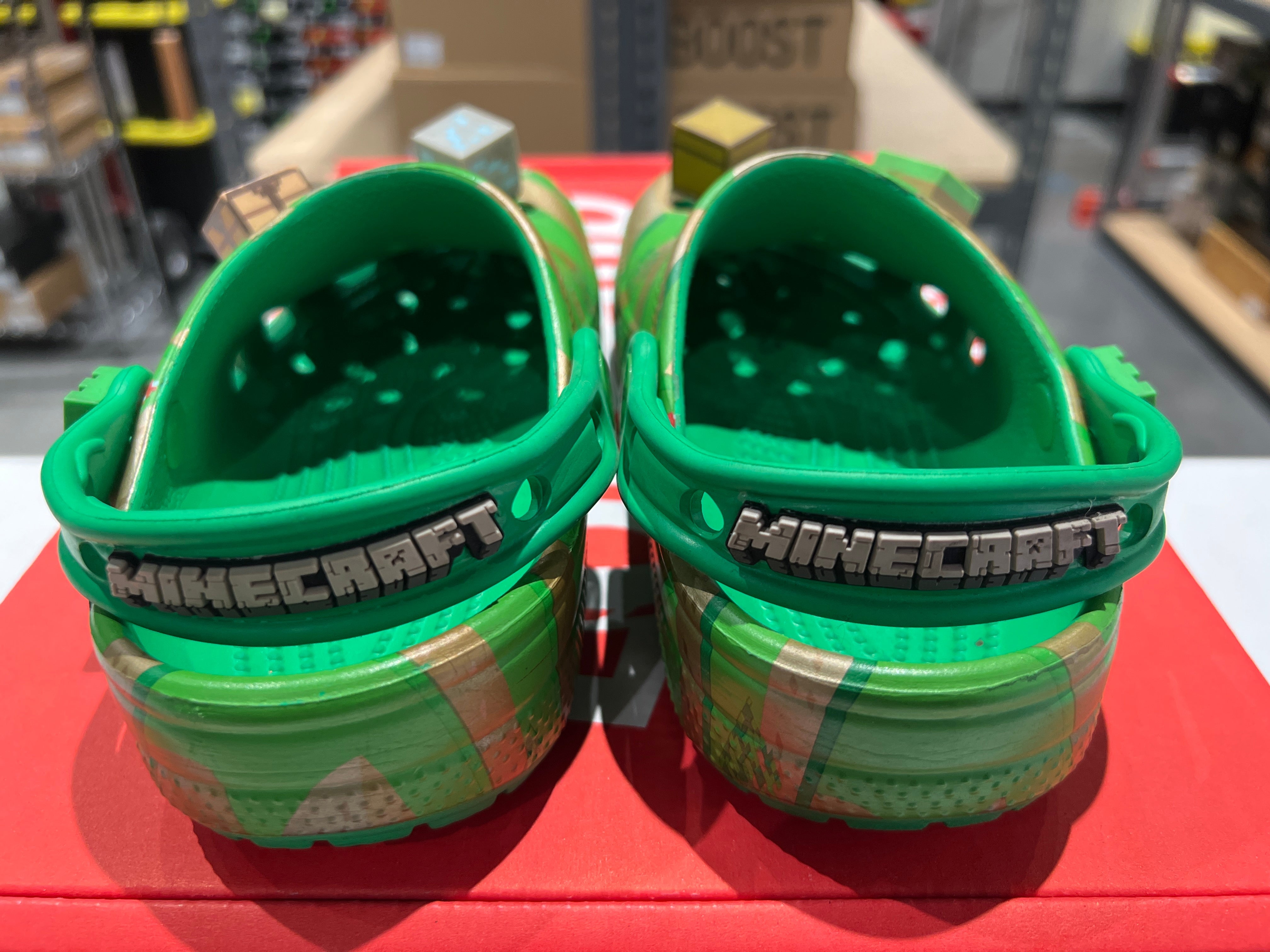 PRE OWNED Crocs Classic Clog Minecraft Grass Block