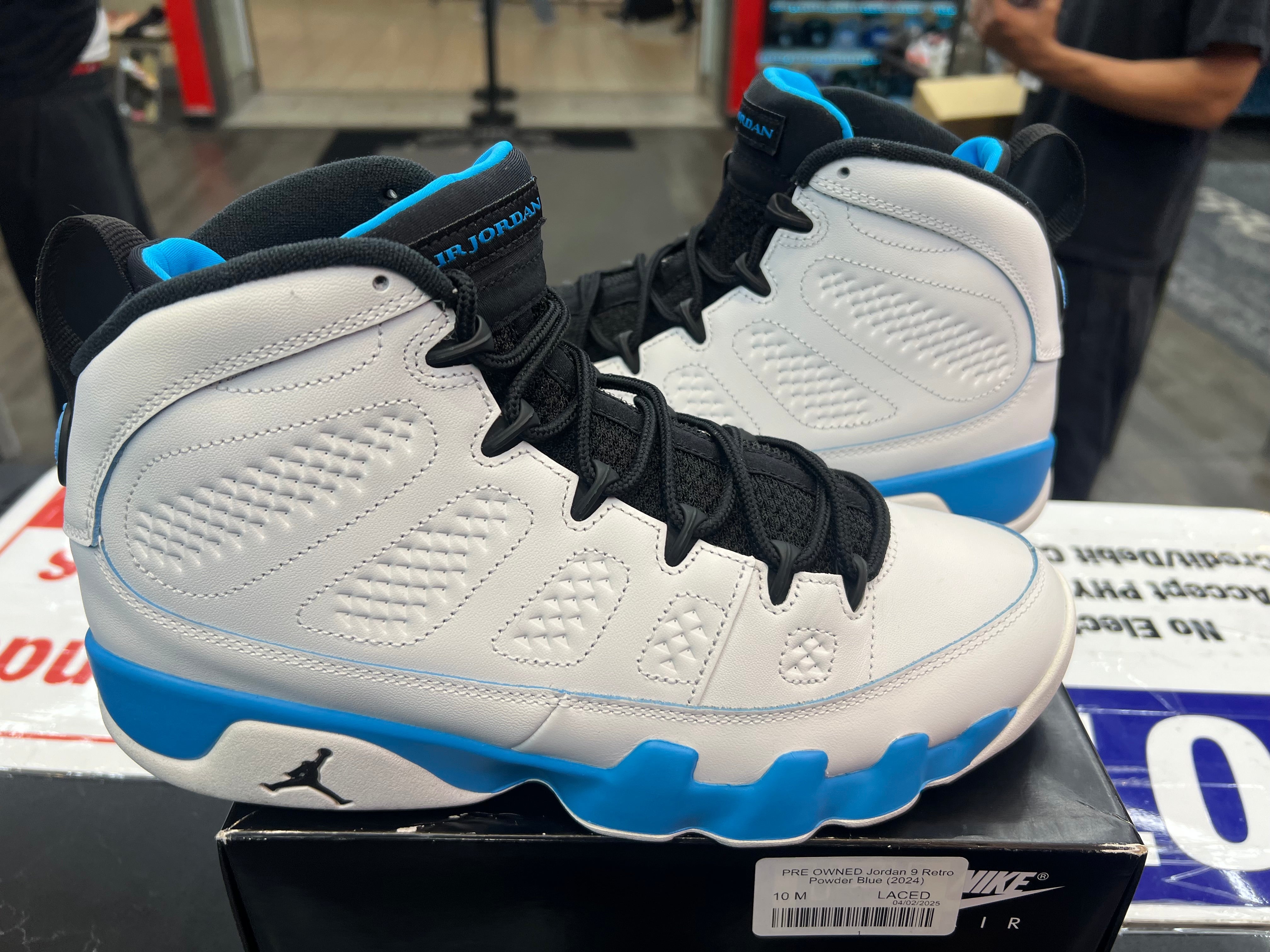 PRE OWNED Jordan 9 Retro Powder Blue (2024)
