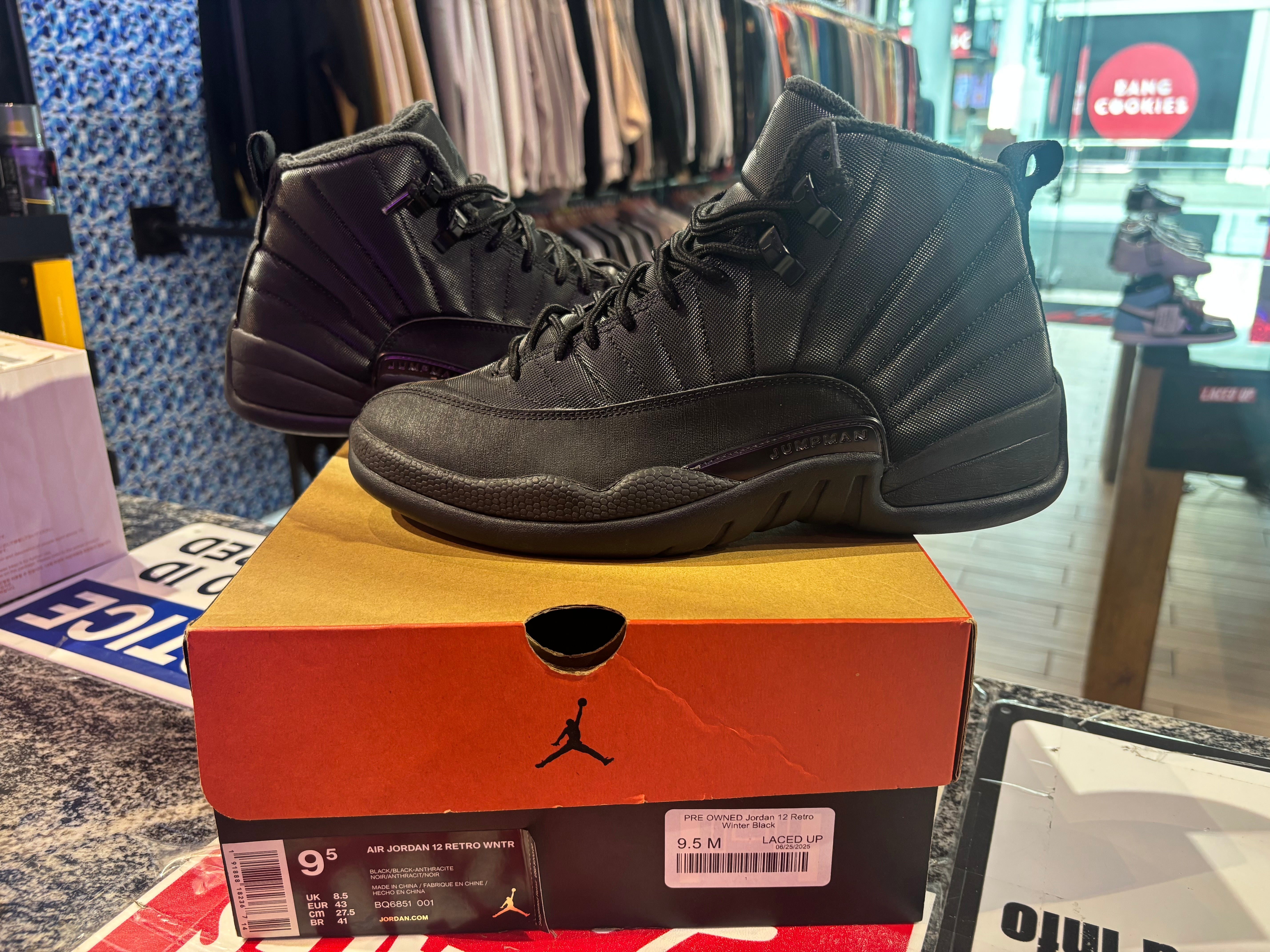 PRE OWNED Jordan 12 Retro Winter Black