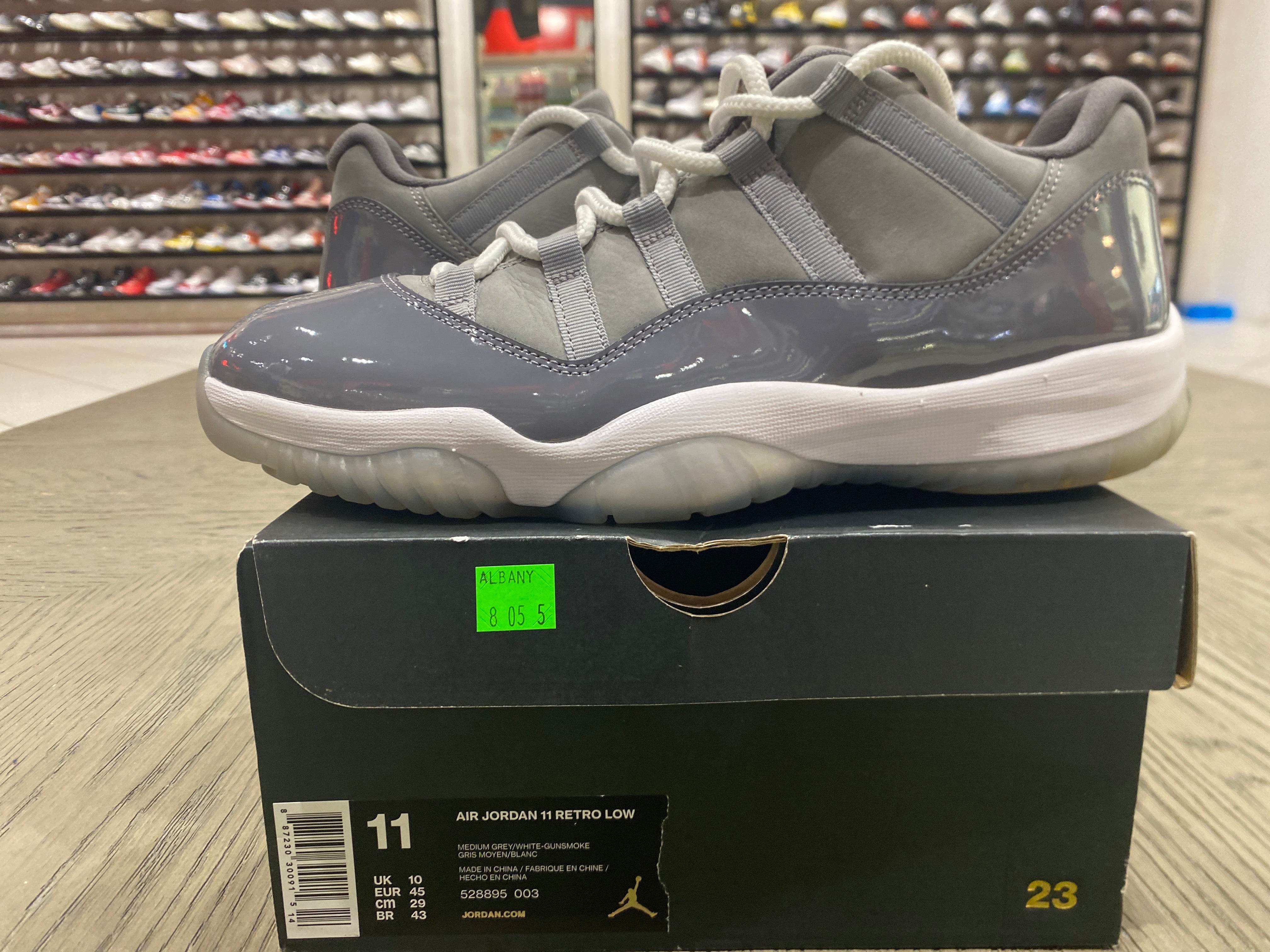 PRE OWNED Jordan 11 Retro Low Cool Grey