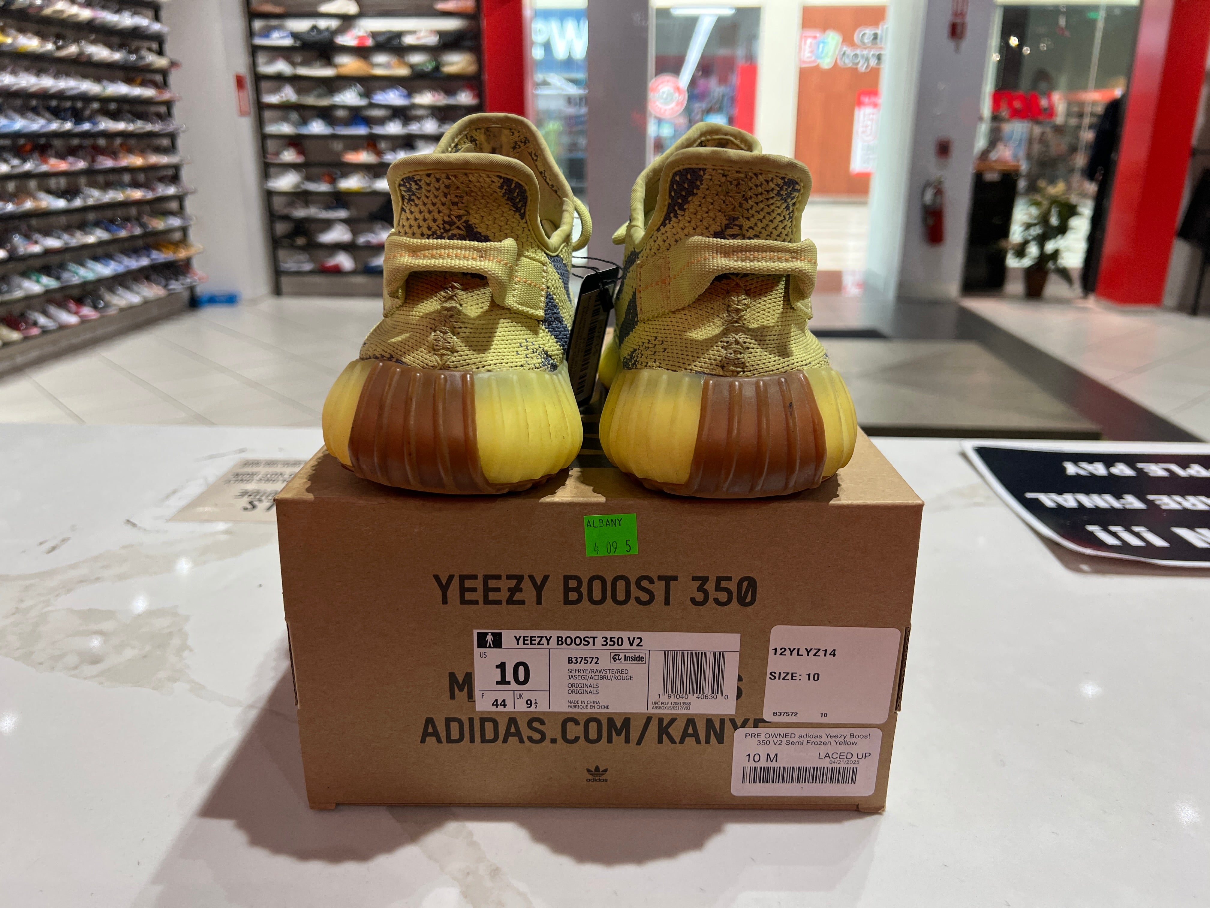 PRE OWNED adidas Yeezy Boost 350 V2 Semi Frozen Yellow