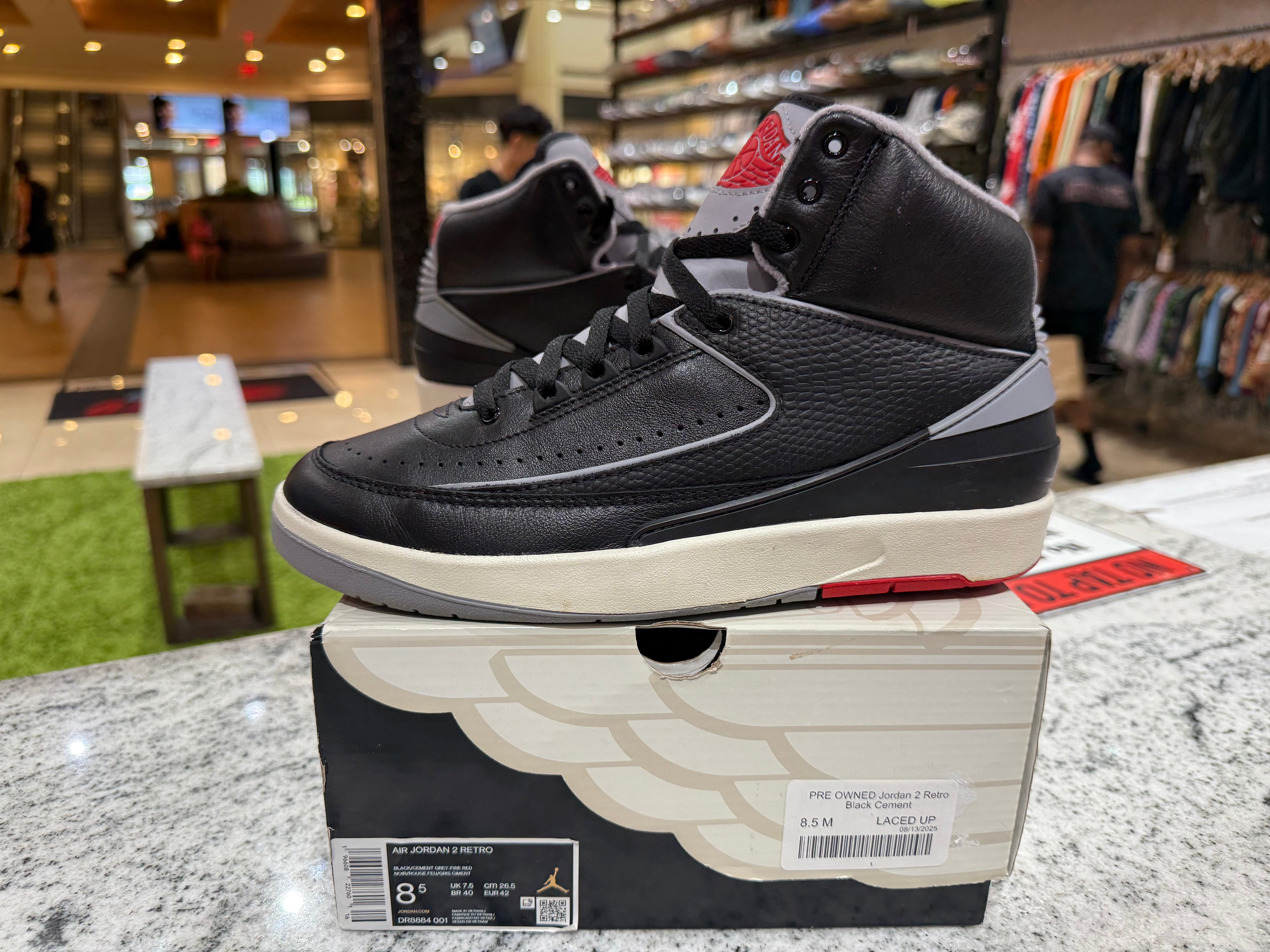 PRE OWNED Jordan 2 Retro Black Cement