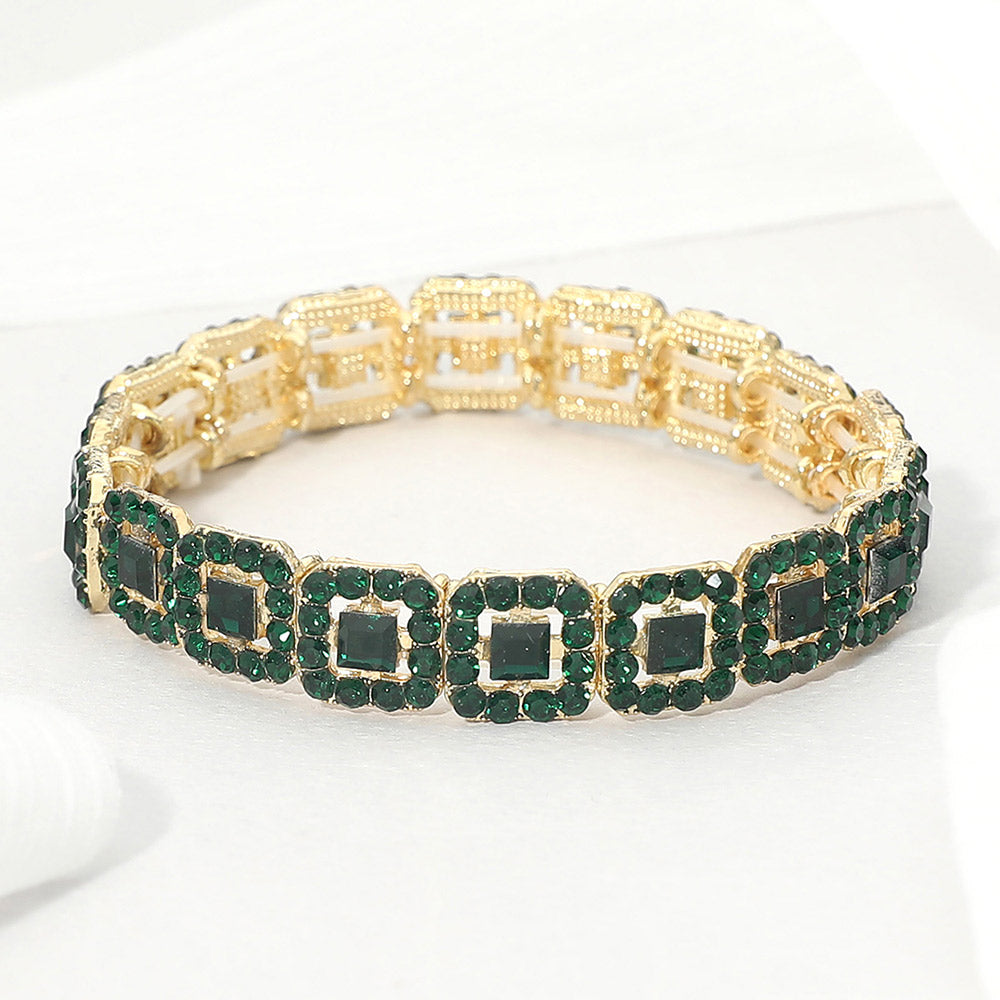 Crystal Link Stretch Evening Bracelet