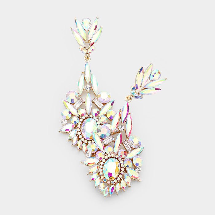 Crystal Rhinestone Statement Evening Earrings