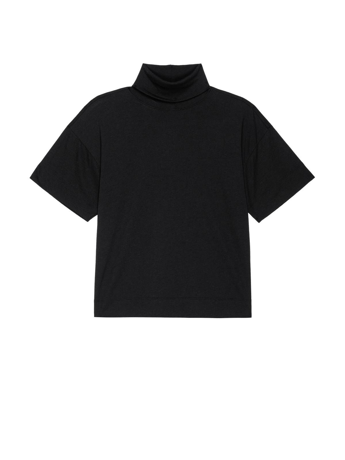 Fable Turtleneck Tee in jet black