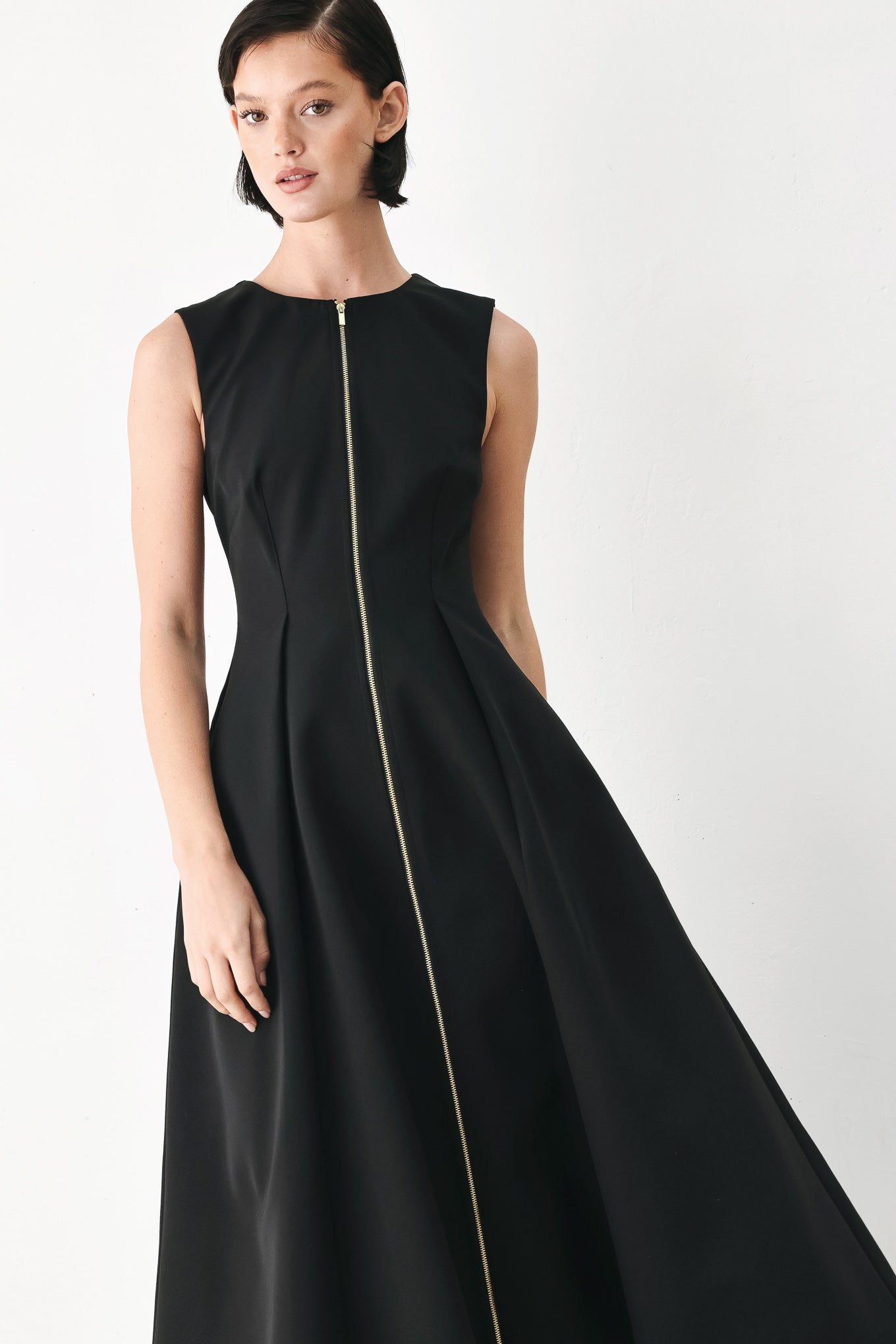CLAY MODERN SWAY WOVEN MIDI DRESS