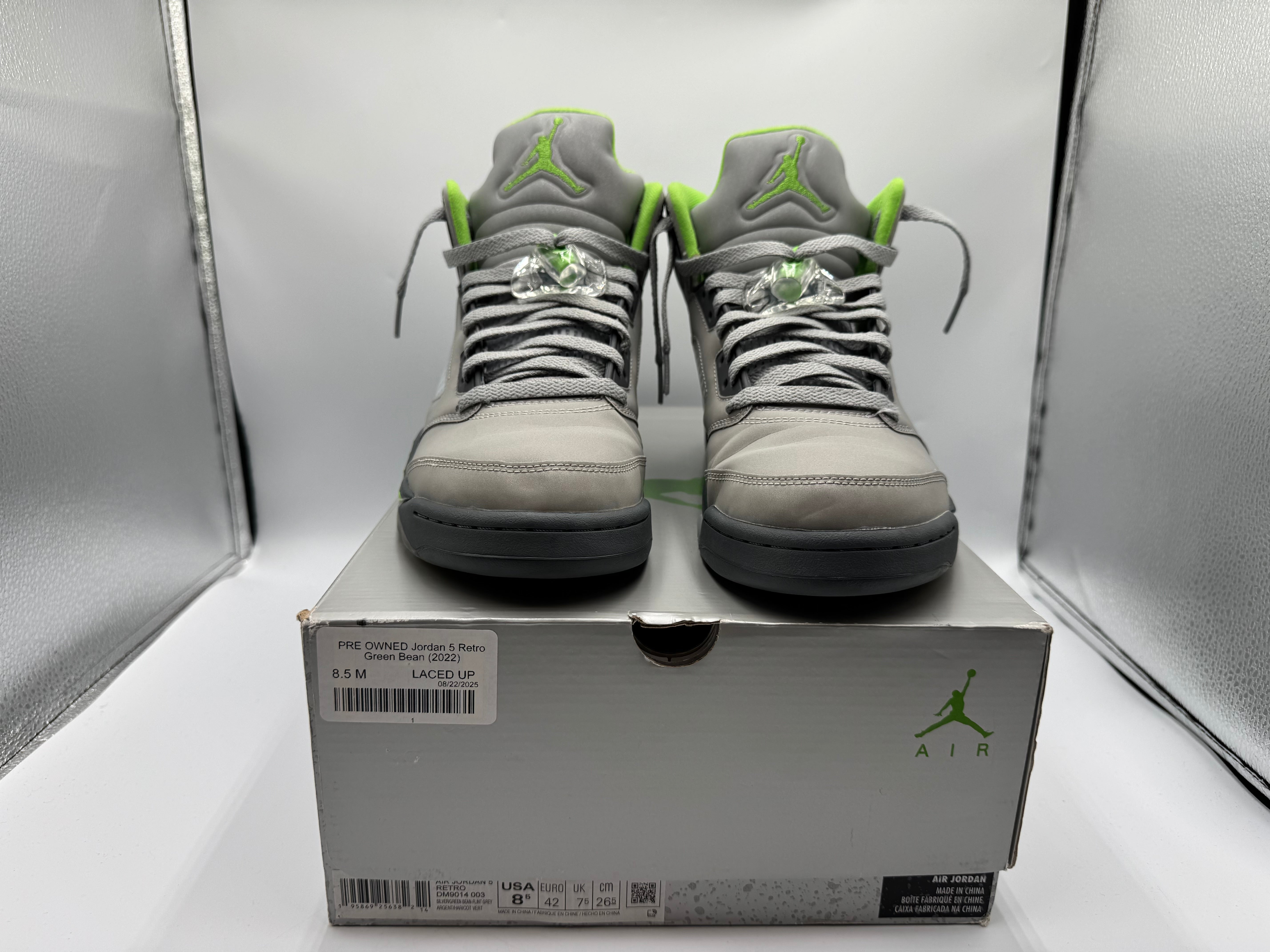 PRE OWNED Jordan 5 Retro Green Bean (2022)