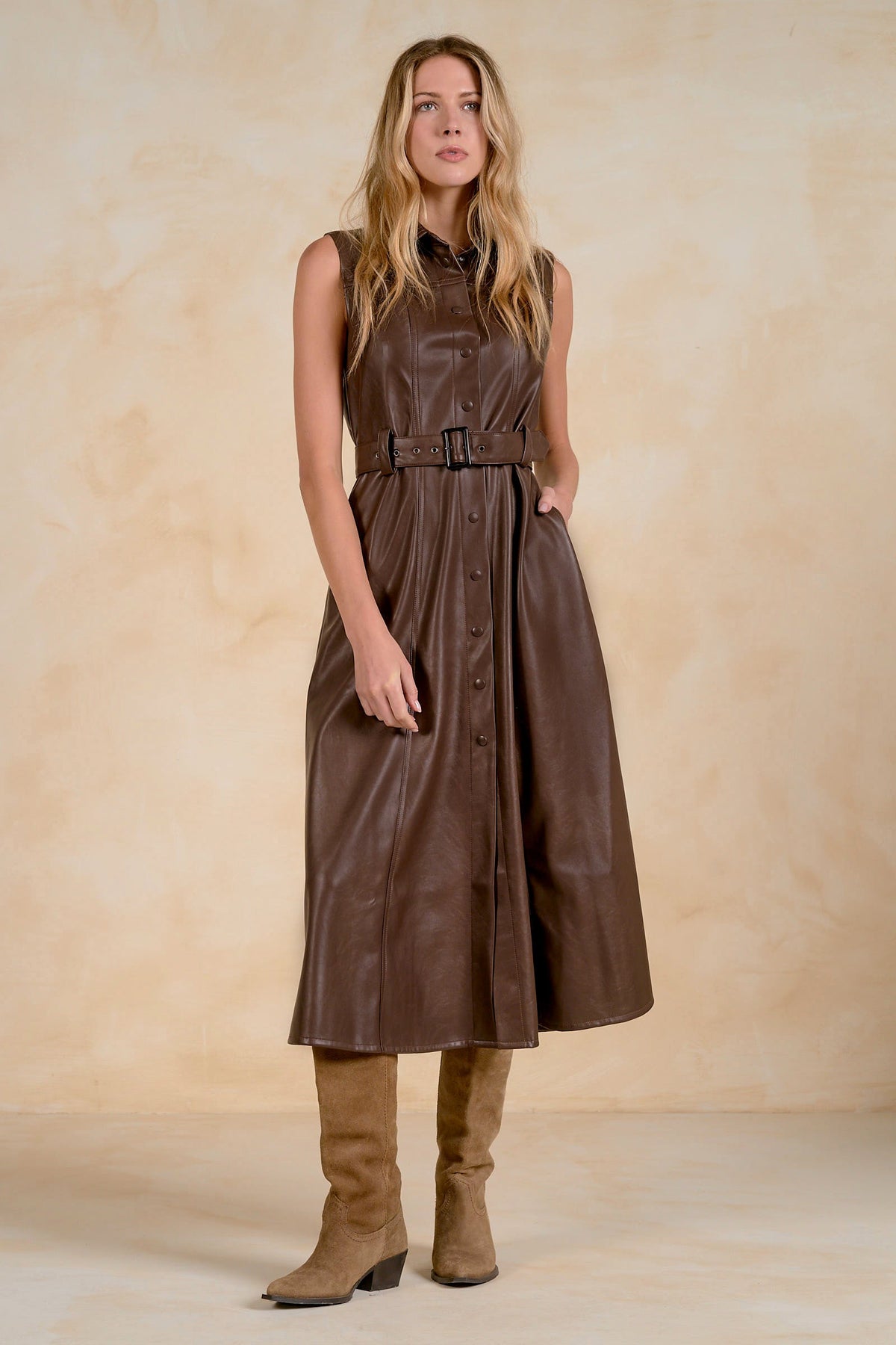 Flint Faux Leather Maxi
