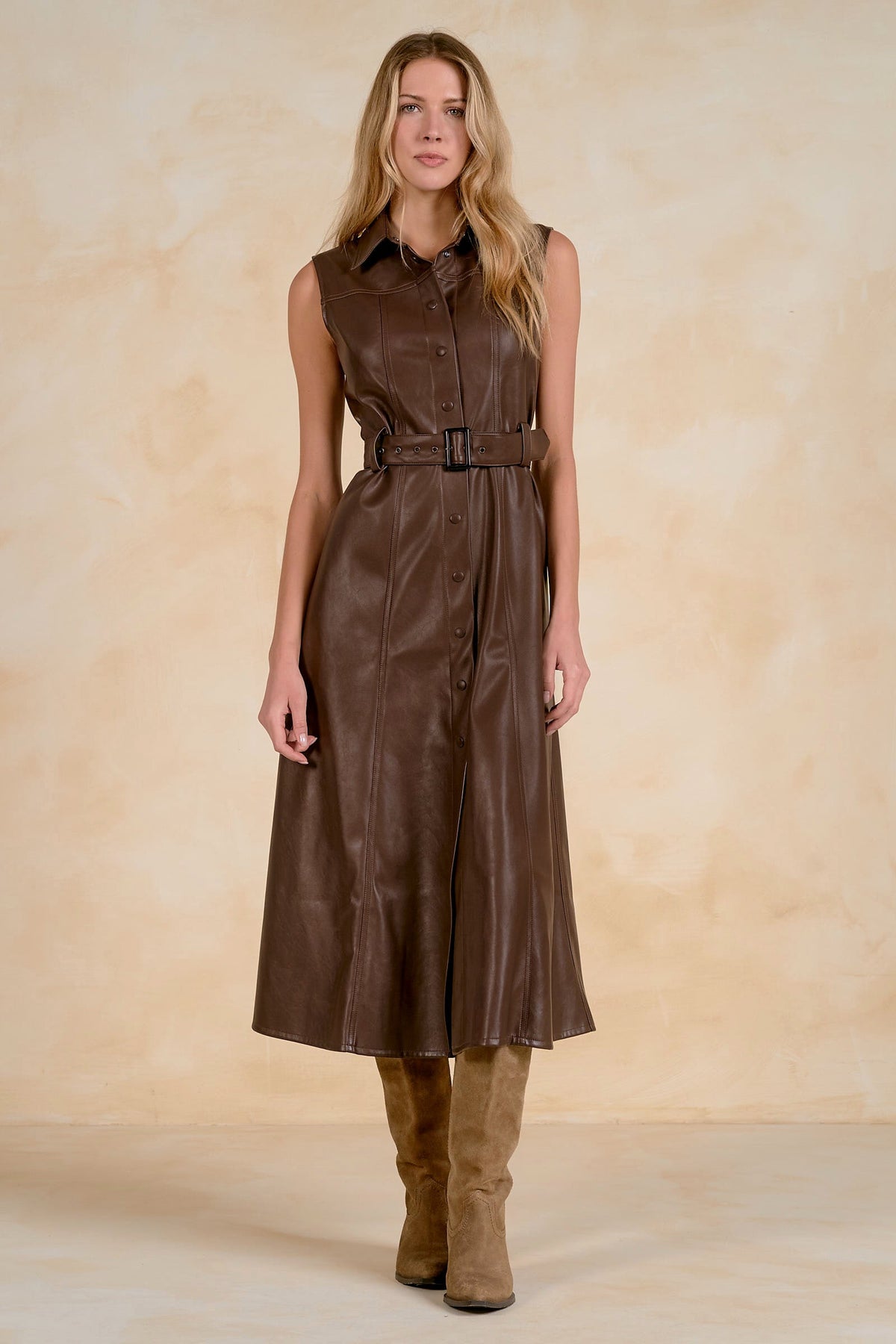 Flint Faux Leather Maxi