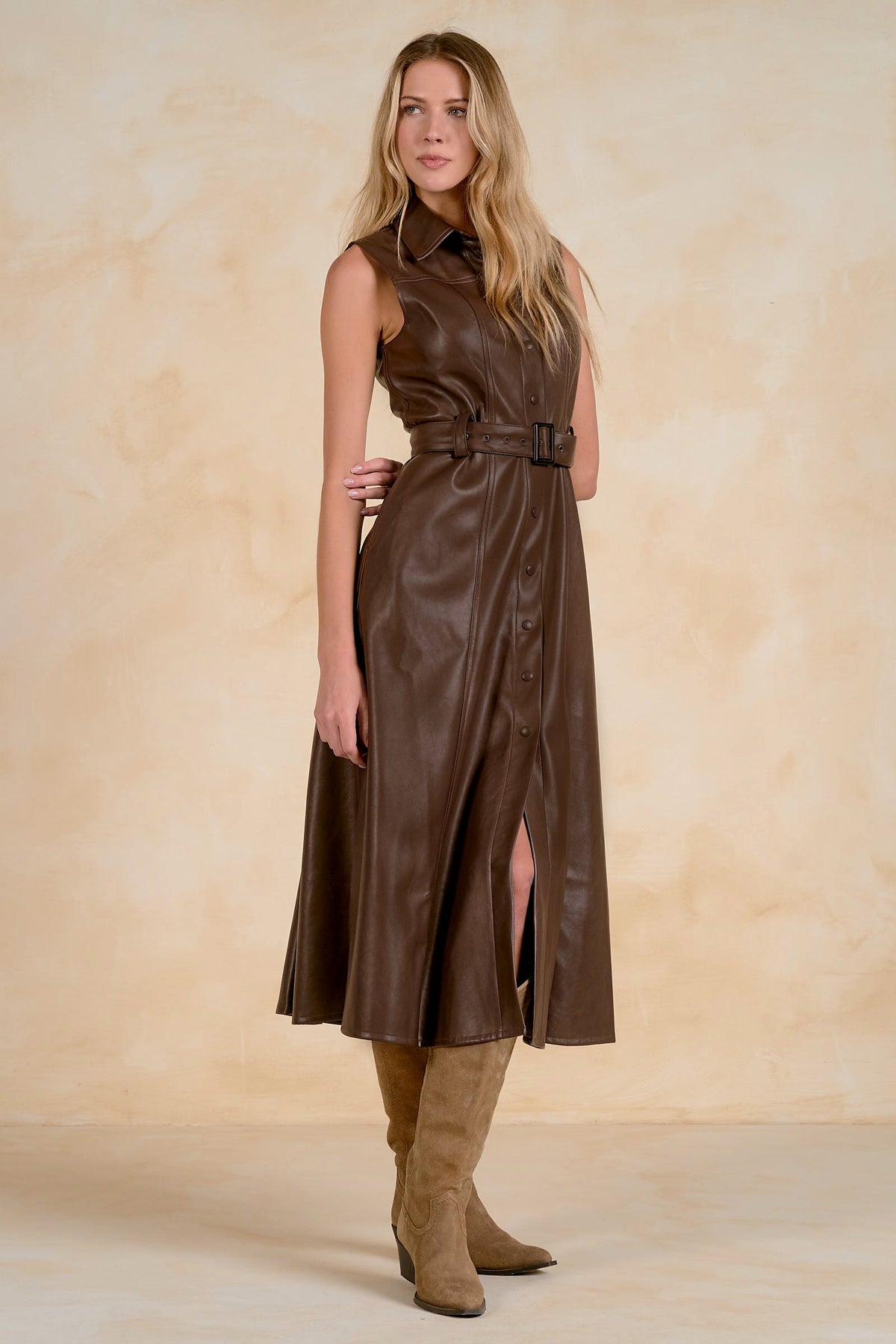 Flint Faux Leather Maxi