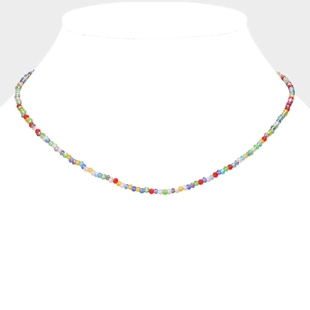 Faceted Beaded Necklace