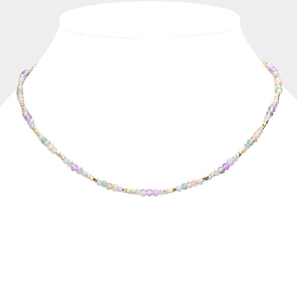 Faceted Beaded Necklace