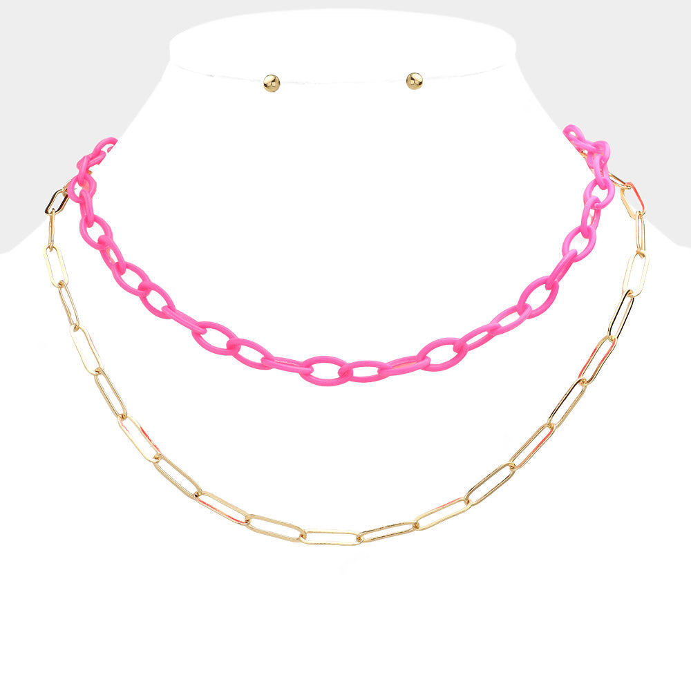 Double Layered Chain Necklace