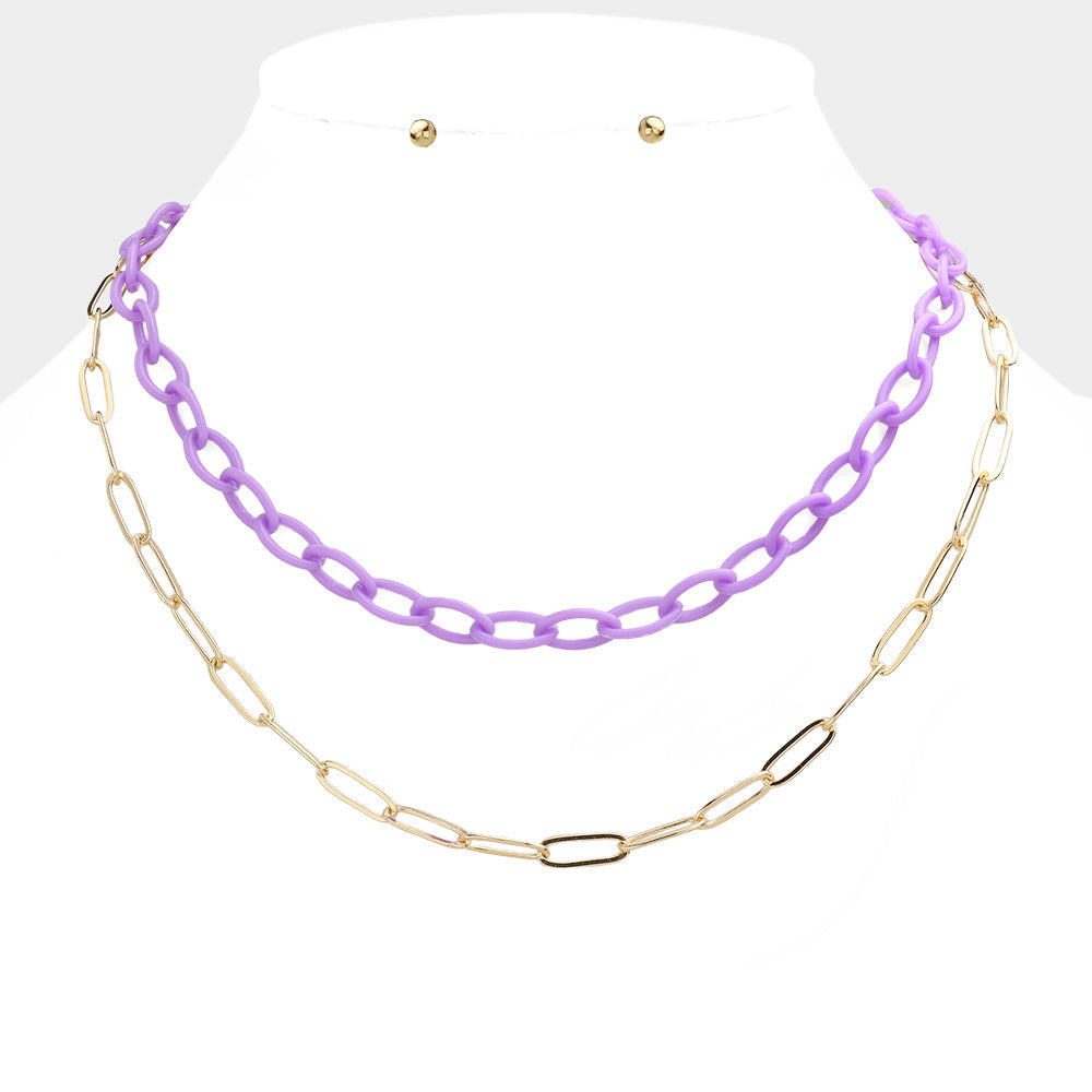 Double Layered Chain Necklace