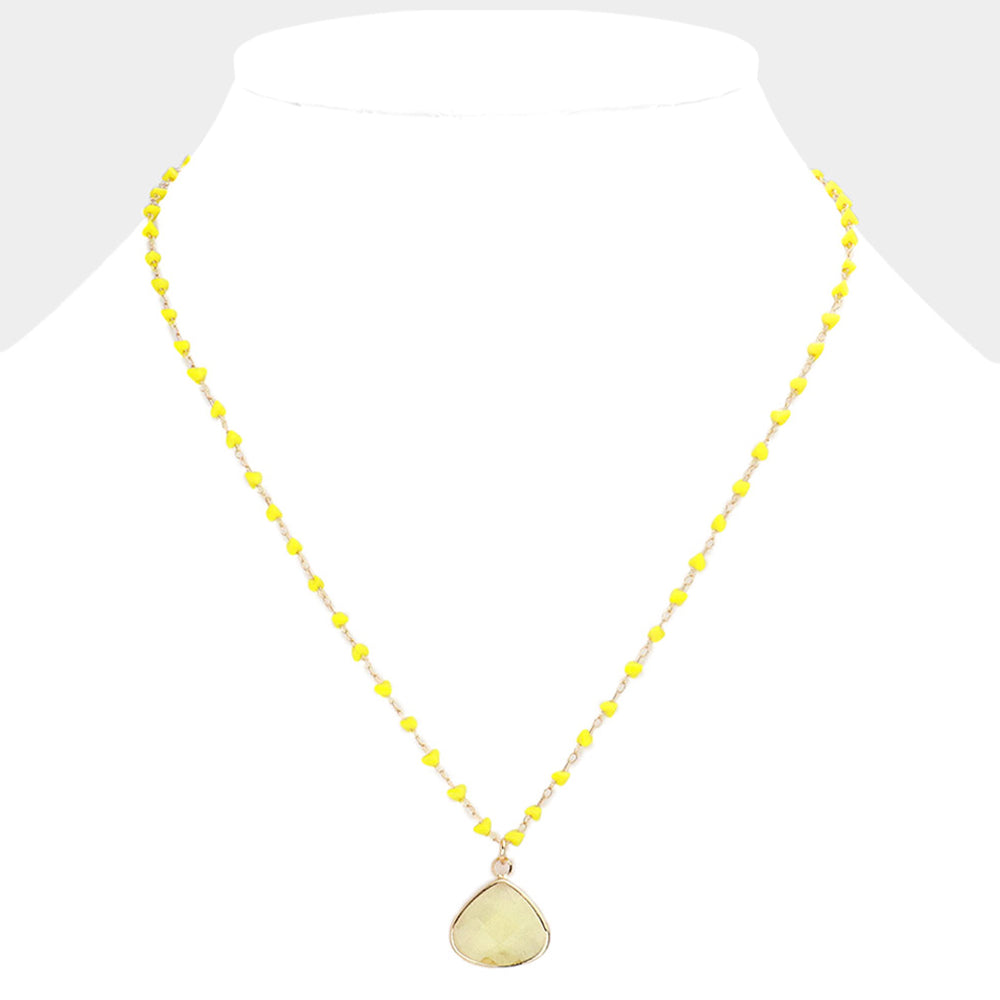Natural Stone Pendant Necklace