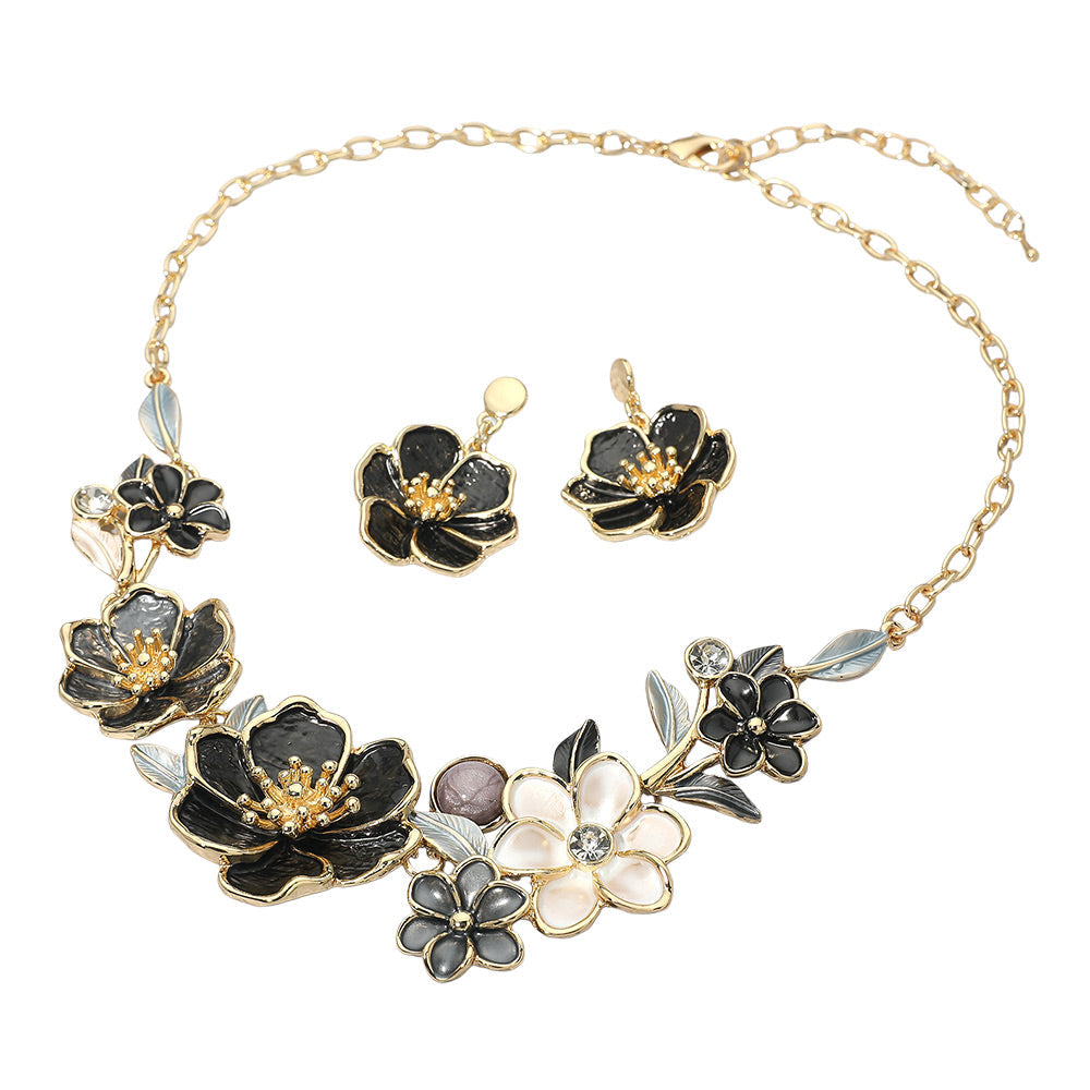 Floral Link Statement Necklace