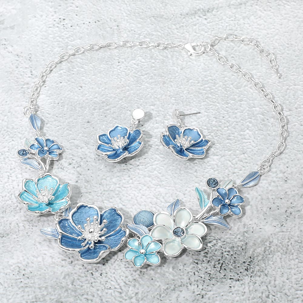 Floral Link Statement Necklace