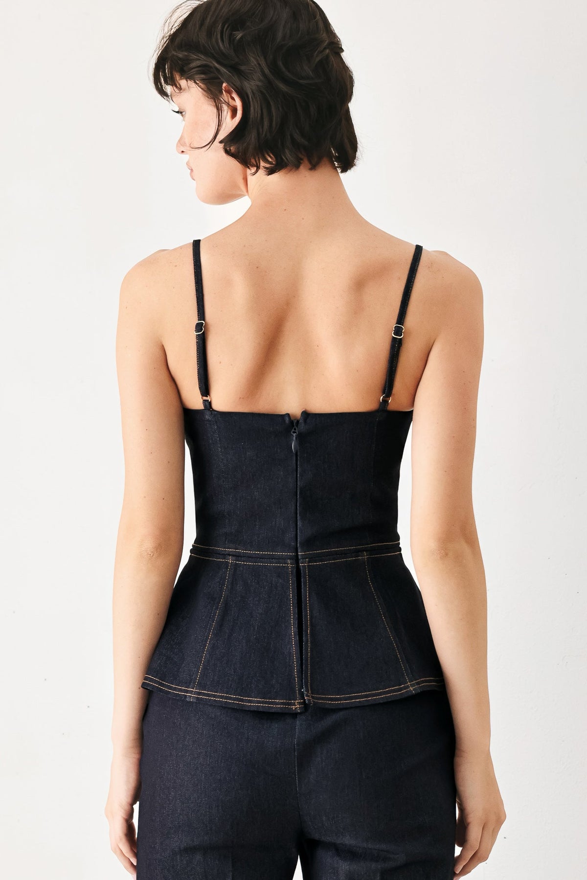 MIDNIGHT RIVIERA DENIM JUMPSUIT