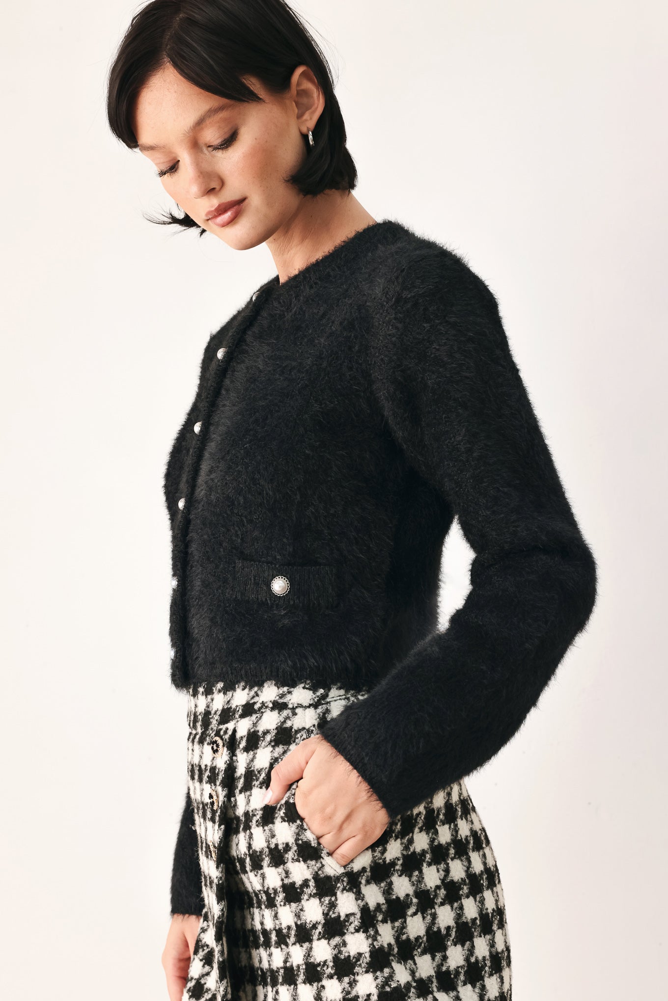 POLISHED MOMENTS CROPPED CARDIGAN