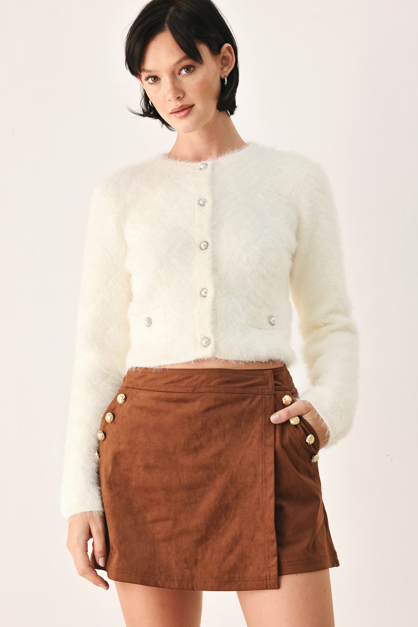 POLISHED MOMENTS CROPPED CARDIGAN