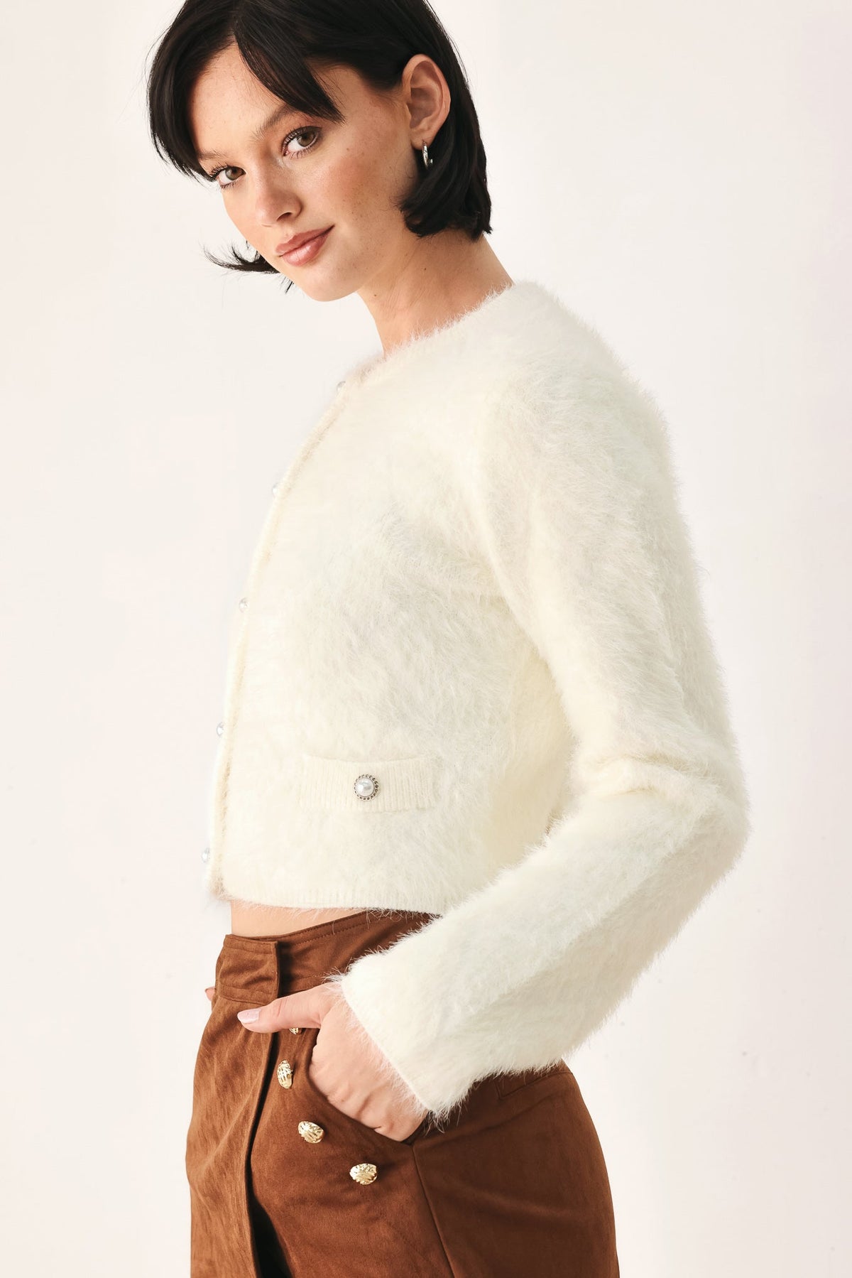POLISHED MOMENTS CROPPED CARDIGAN